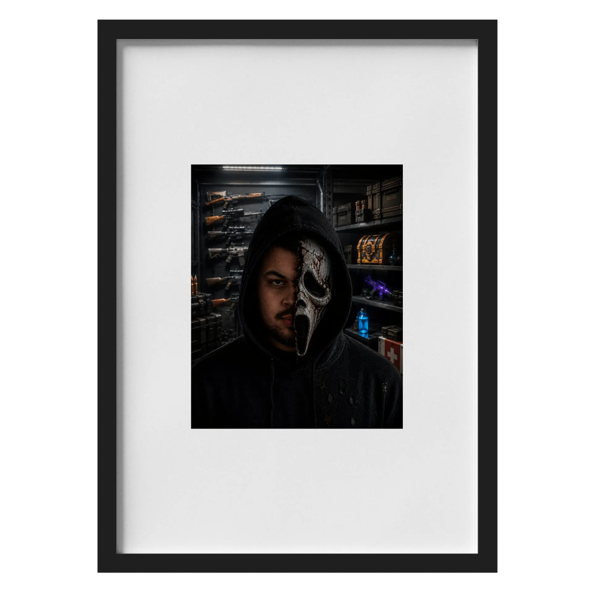 Quadro A3 personalizado GHOST FACE TWO - Imagem 1