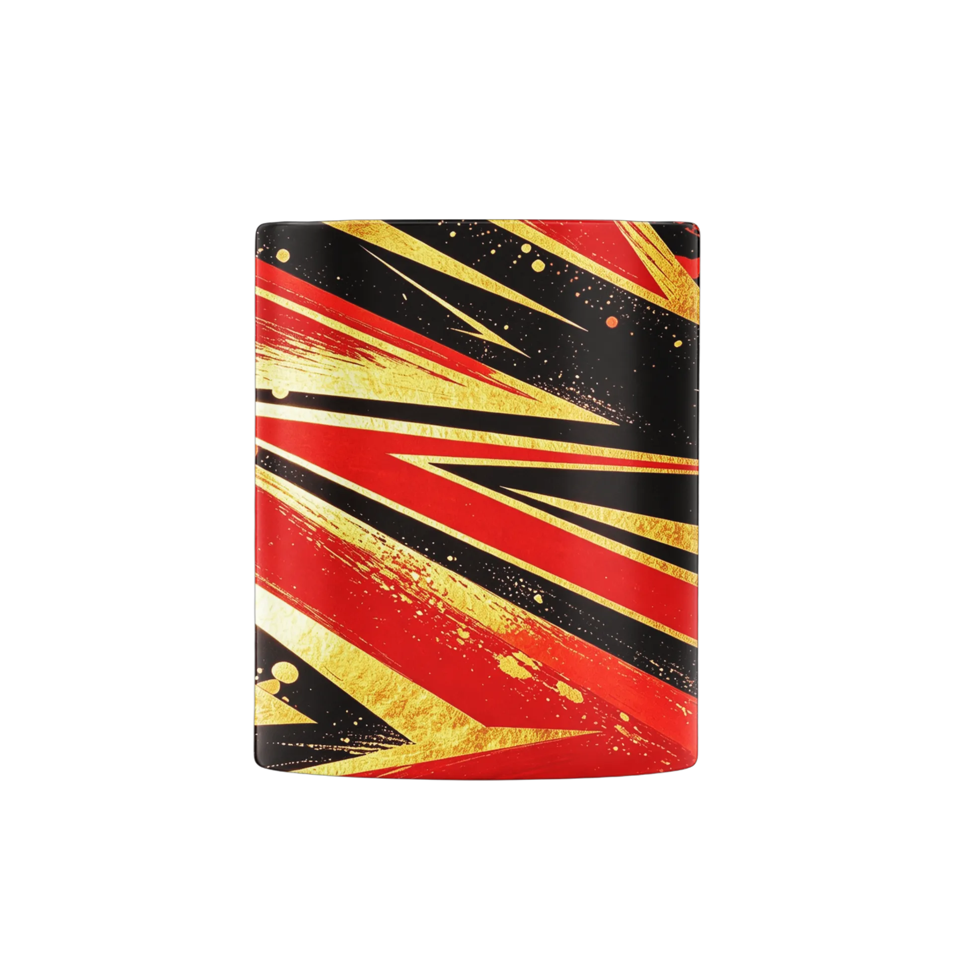 Caneca Estampa Abstrata Vermelho Dourado 325ml - Imagem 2