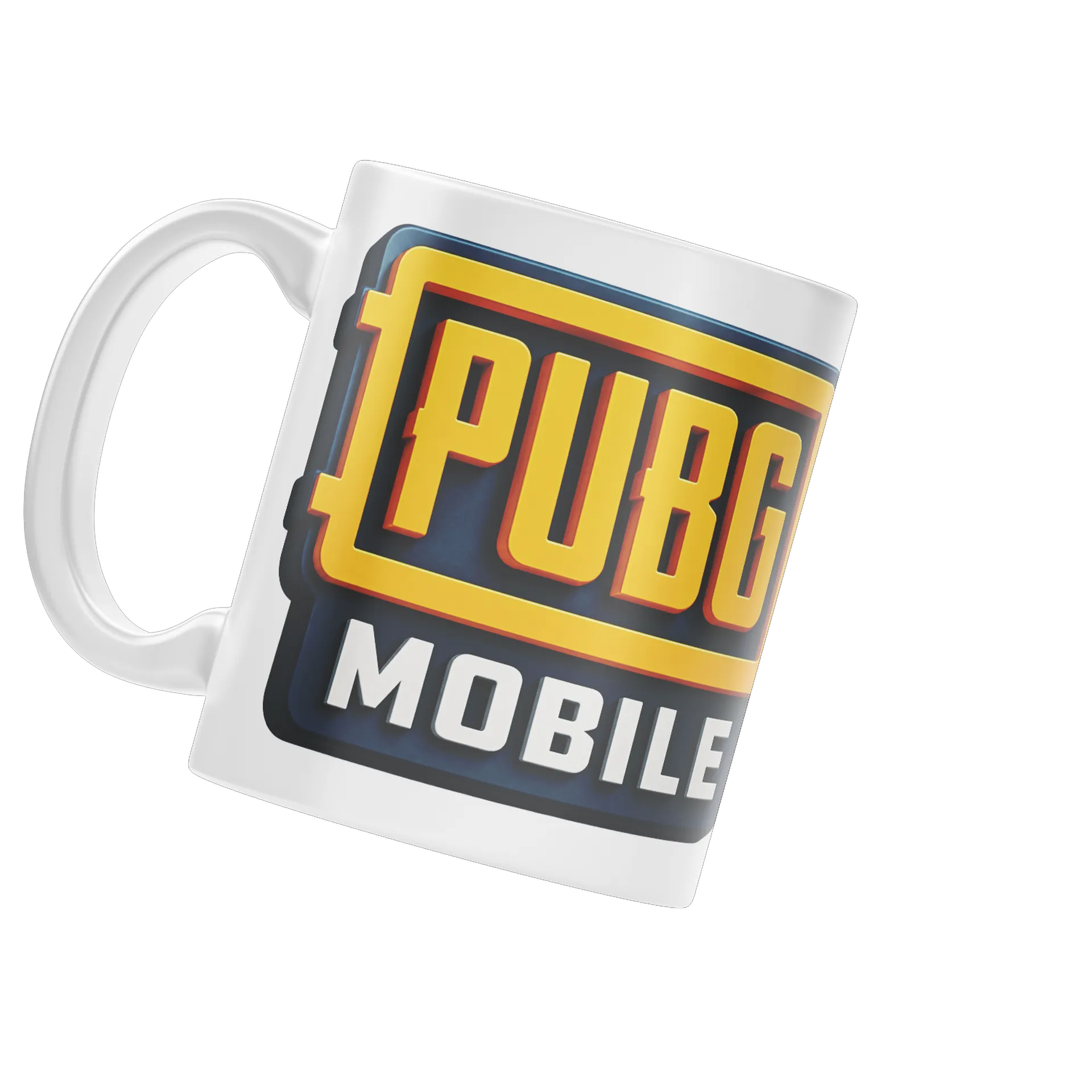 Caneca PUBG Mobile Logo Tipográfico Amarelo e Branco 325ml - Imagem 3