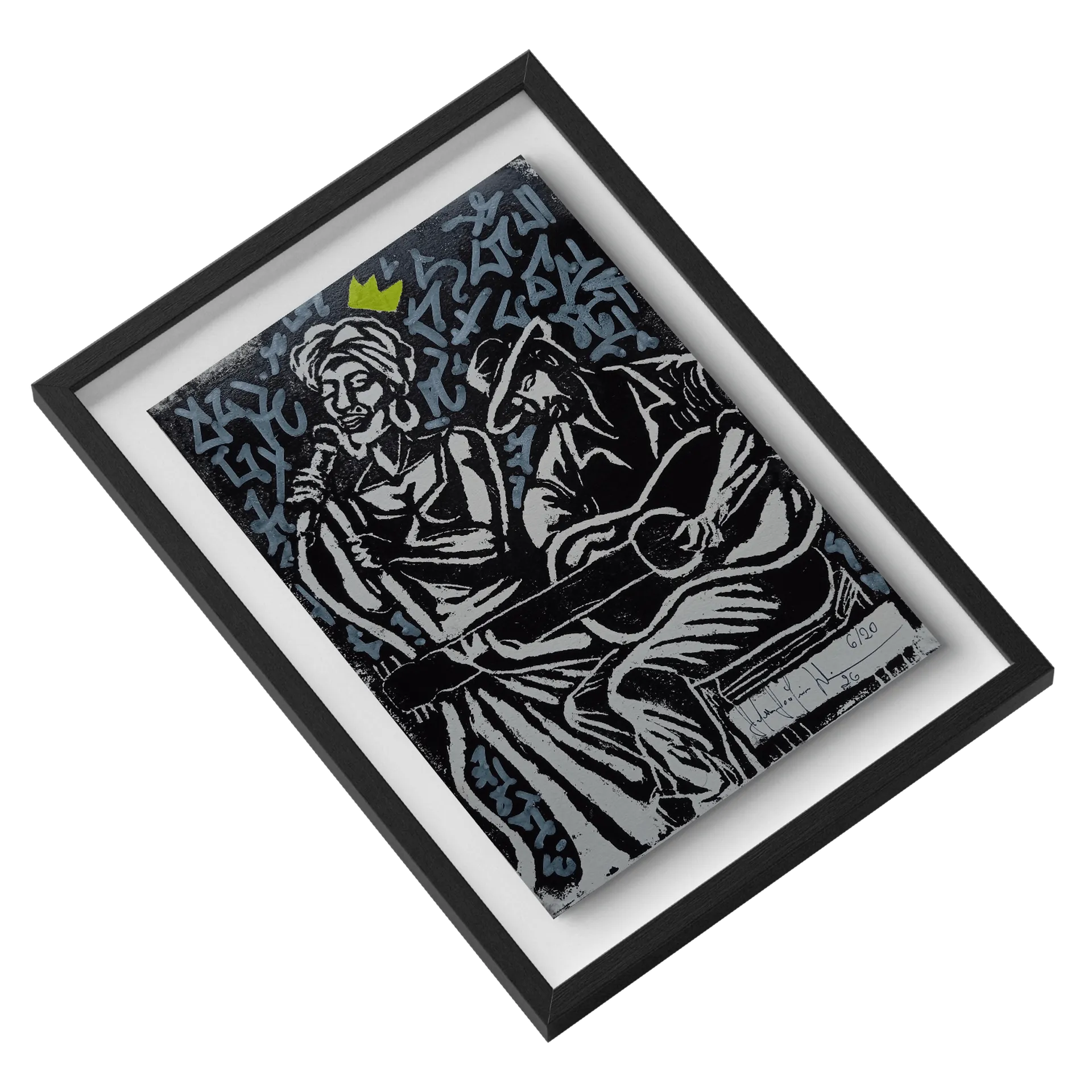 Quadro A3 Canto, Coroa e Violão Com Vidro - Imagem 2