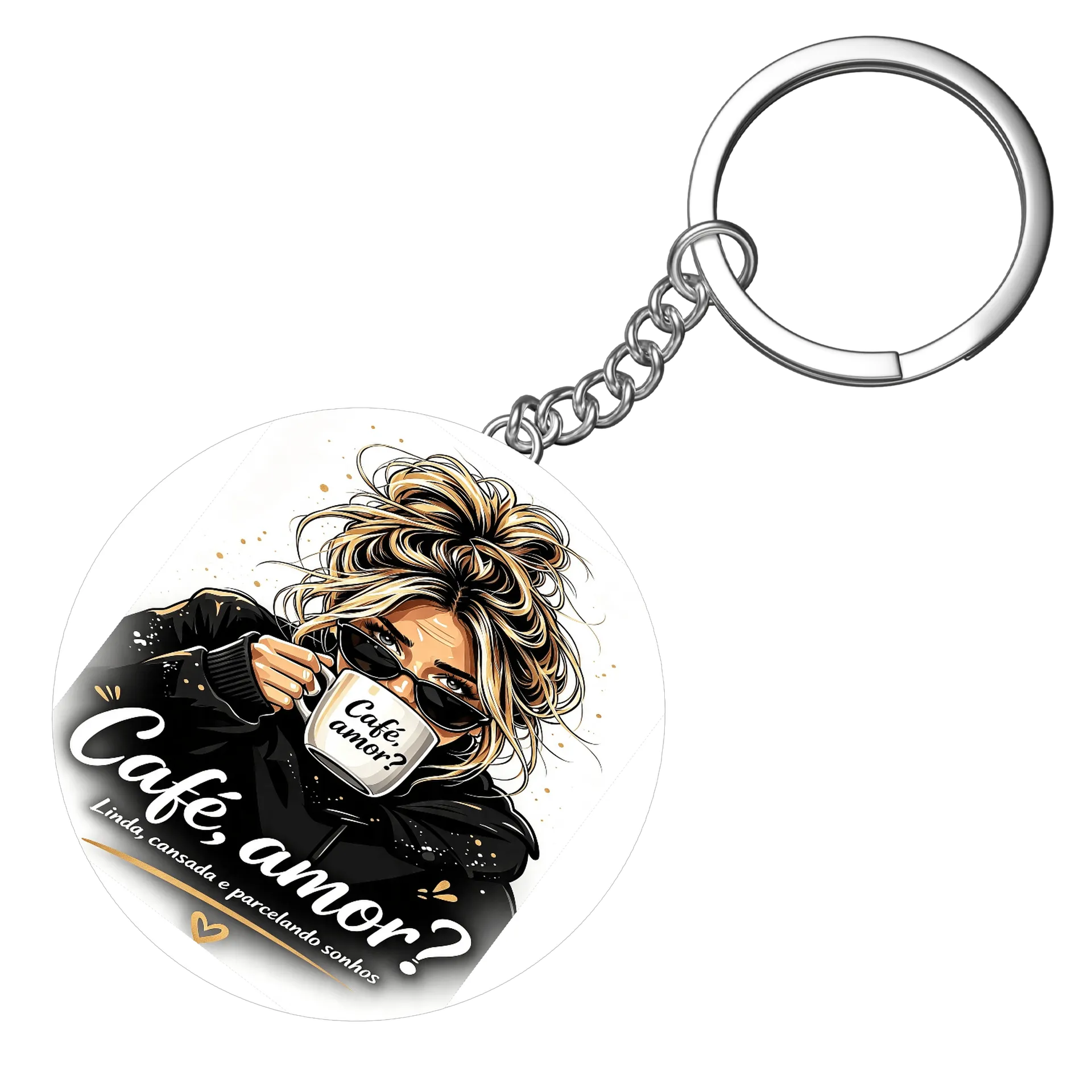 Chaveiro personalizado Café, Amor? de Graciele Rosa  — imagem 3 de 3