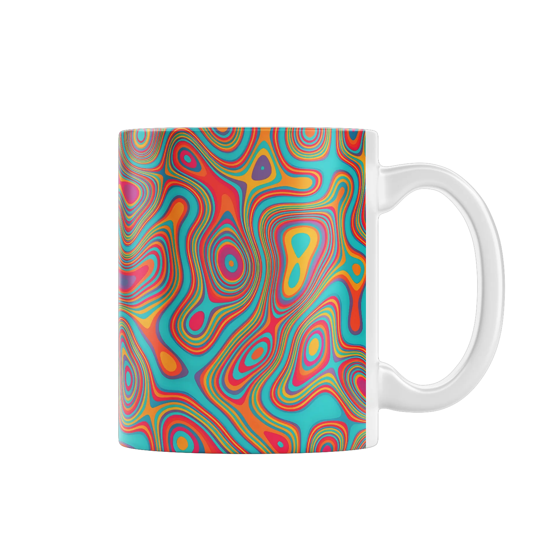 Caneca Estampa Abstrata Colorida 325ml - Imagem 1