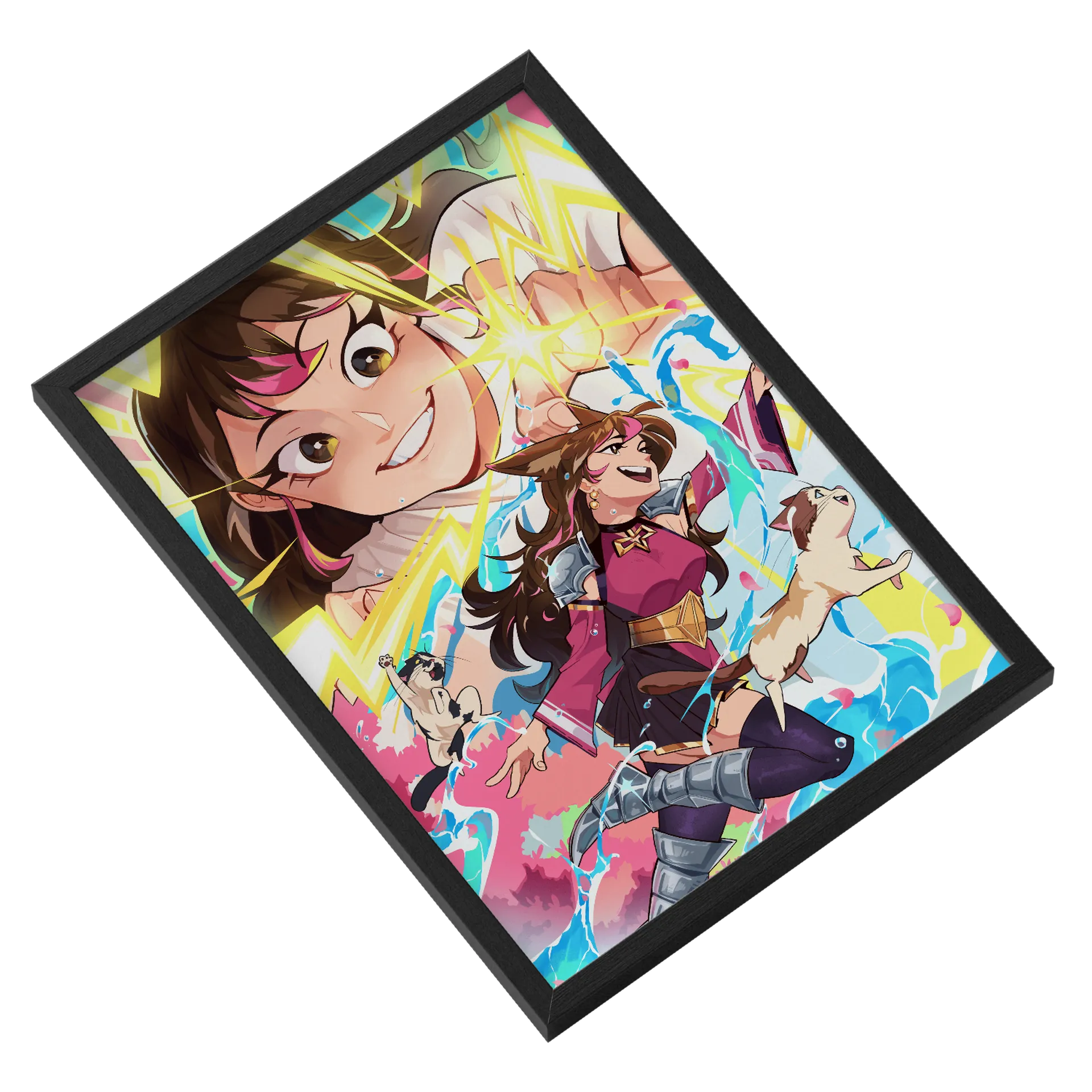 "Myn World" Quadro A3 personalizado Com Vidro - Imagem 2