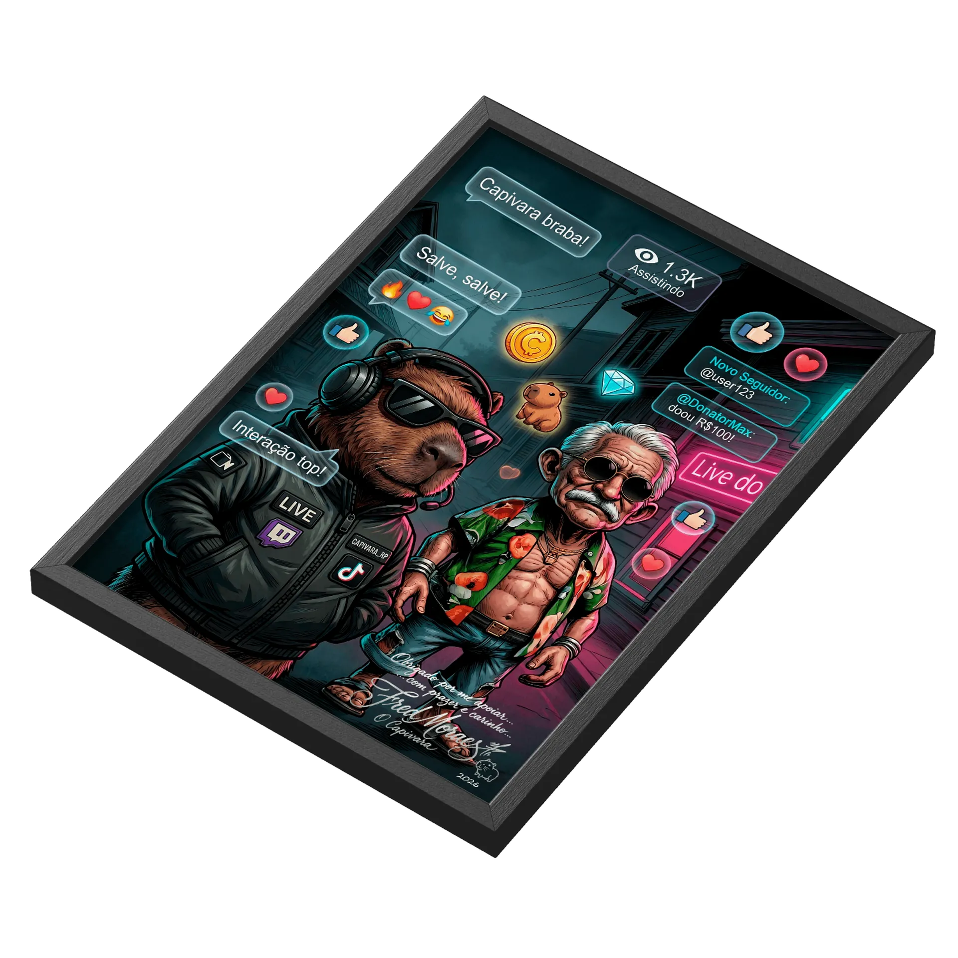 Quadro Personalizado A3 MDF e Vidro - Imagem 3