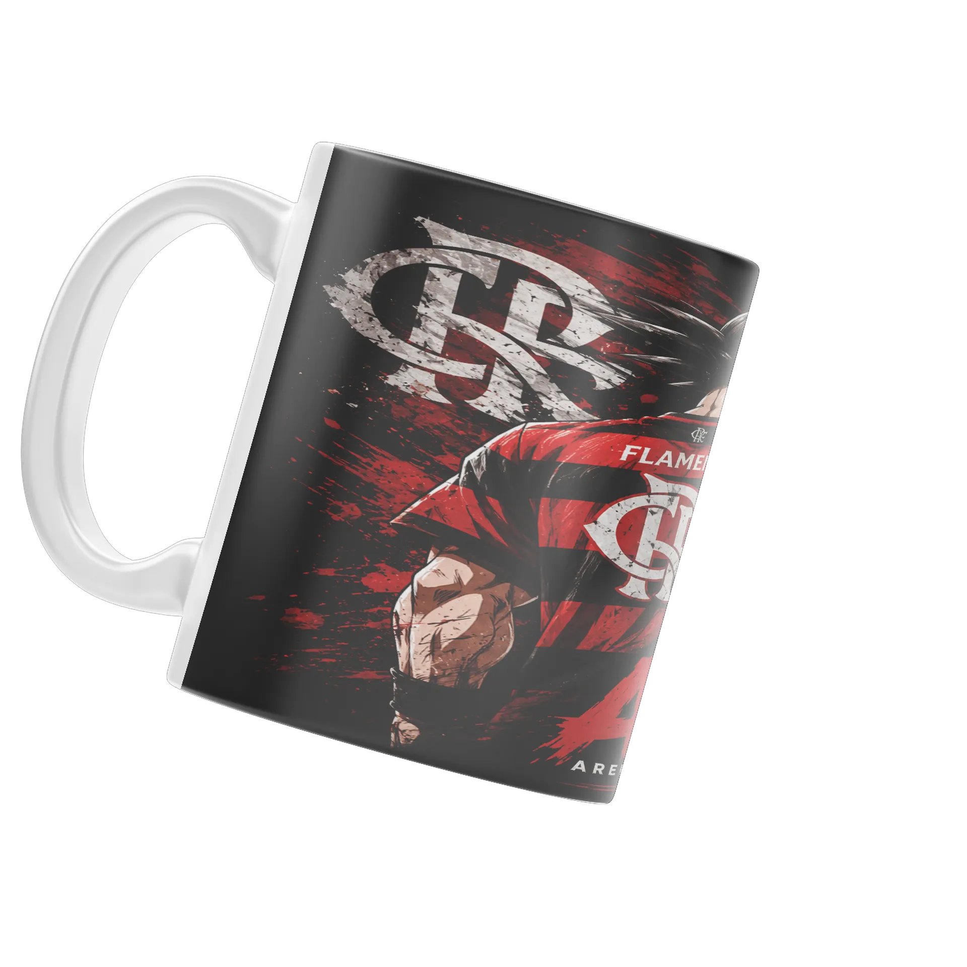 Caneca Porcelana Goku Flamengo 325ml - Imagem 3