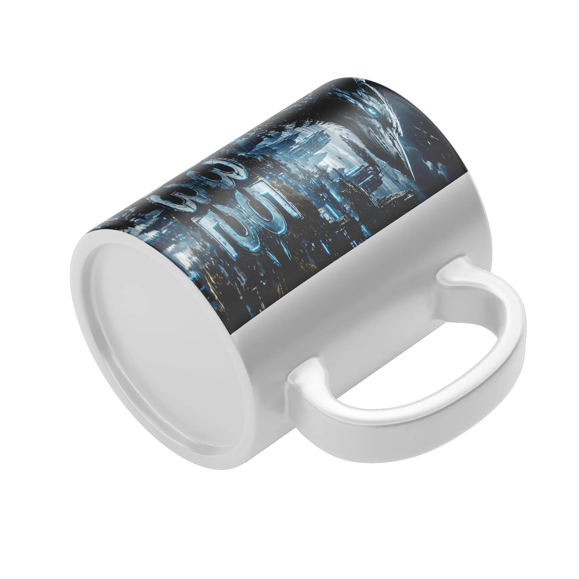 Caneca Porcelana Estampa Luta 325ml - Imagem 4