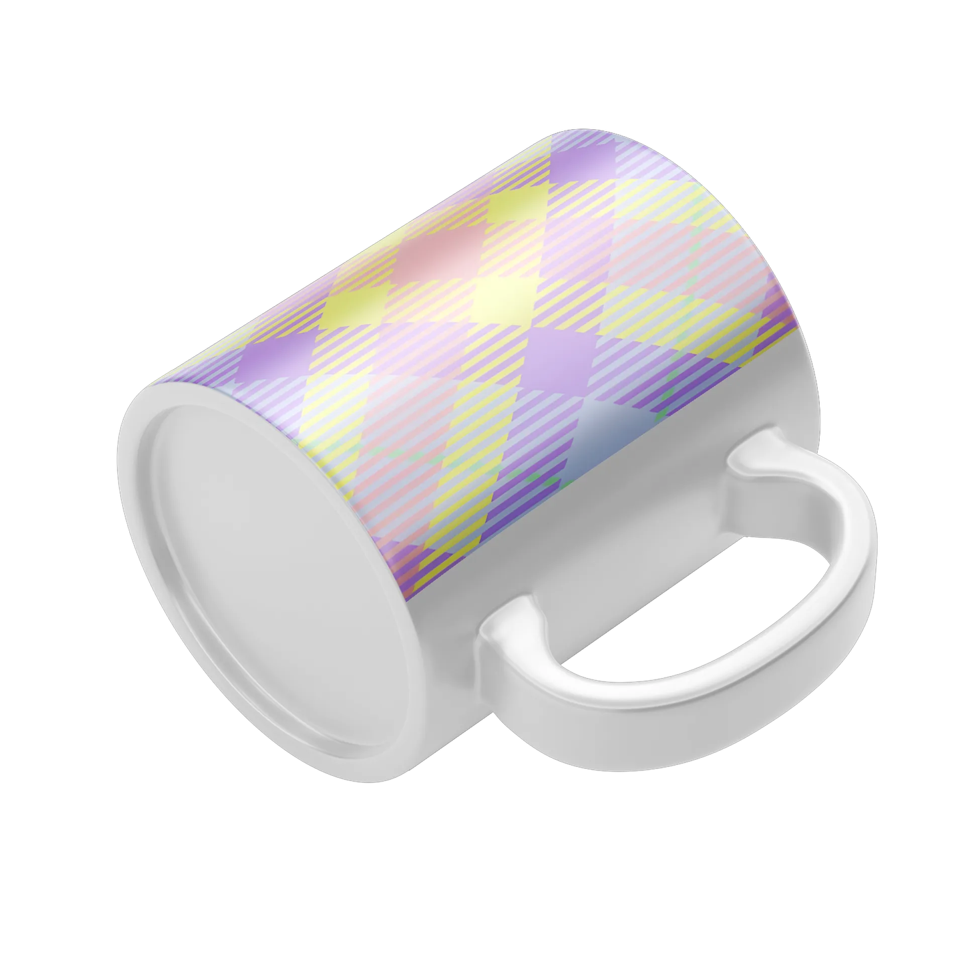Caneca Porcelana Estampa Geométrica Dourada 325ml - Imagem 4