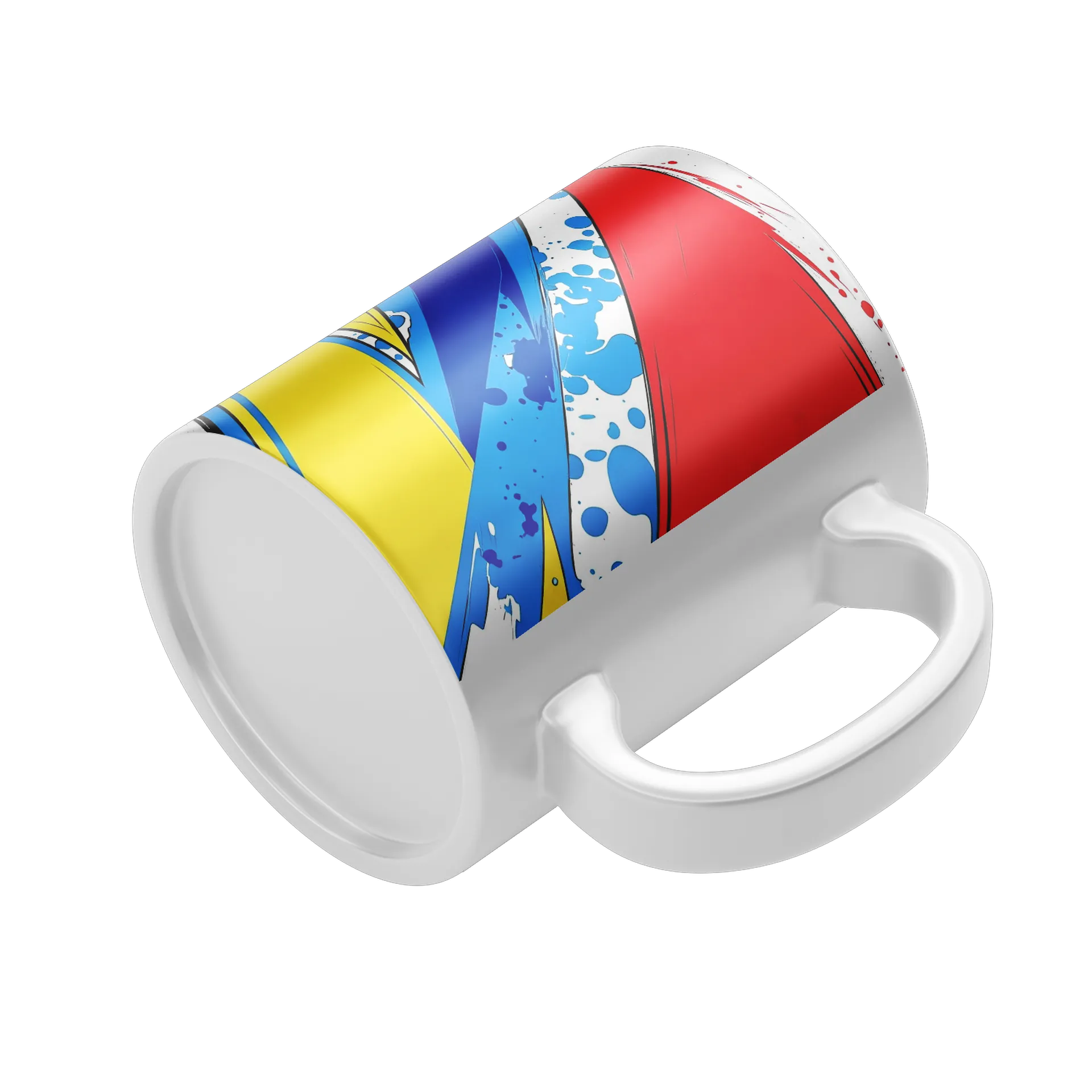 Caneca Padrão Estampa Abstrata Colorida 325ml - Imagem 4