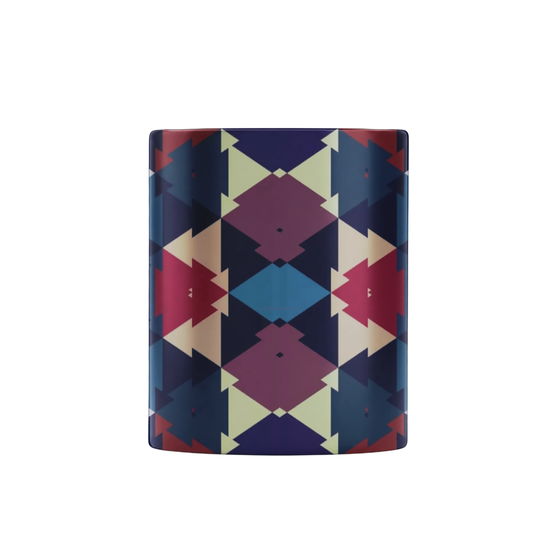 Caneca Estampa Geométrica Ícones Azuis 325ml - Imagem 2