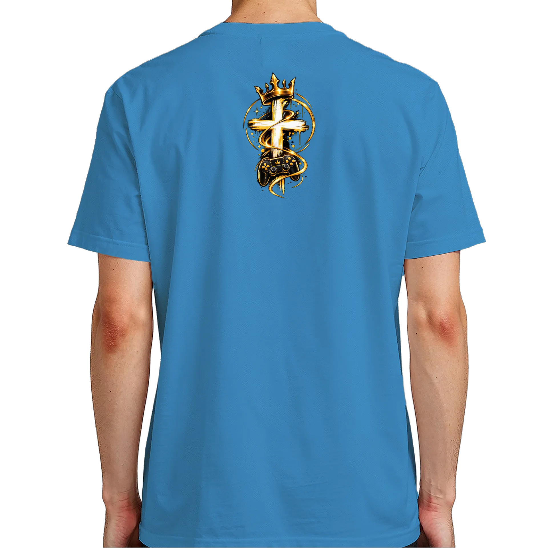 Camiseta Estampa Tipográfica 'Deus é a Minha Gameplay' de LivesDoPapai — imagem 6 de 6
