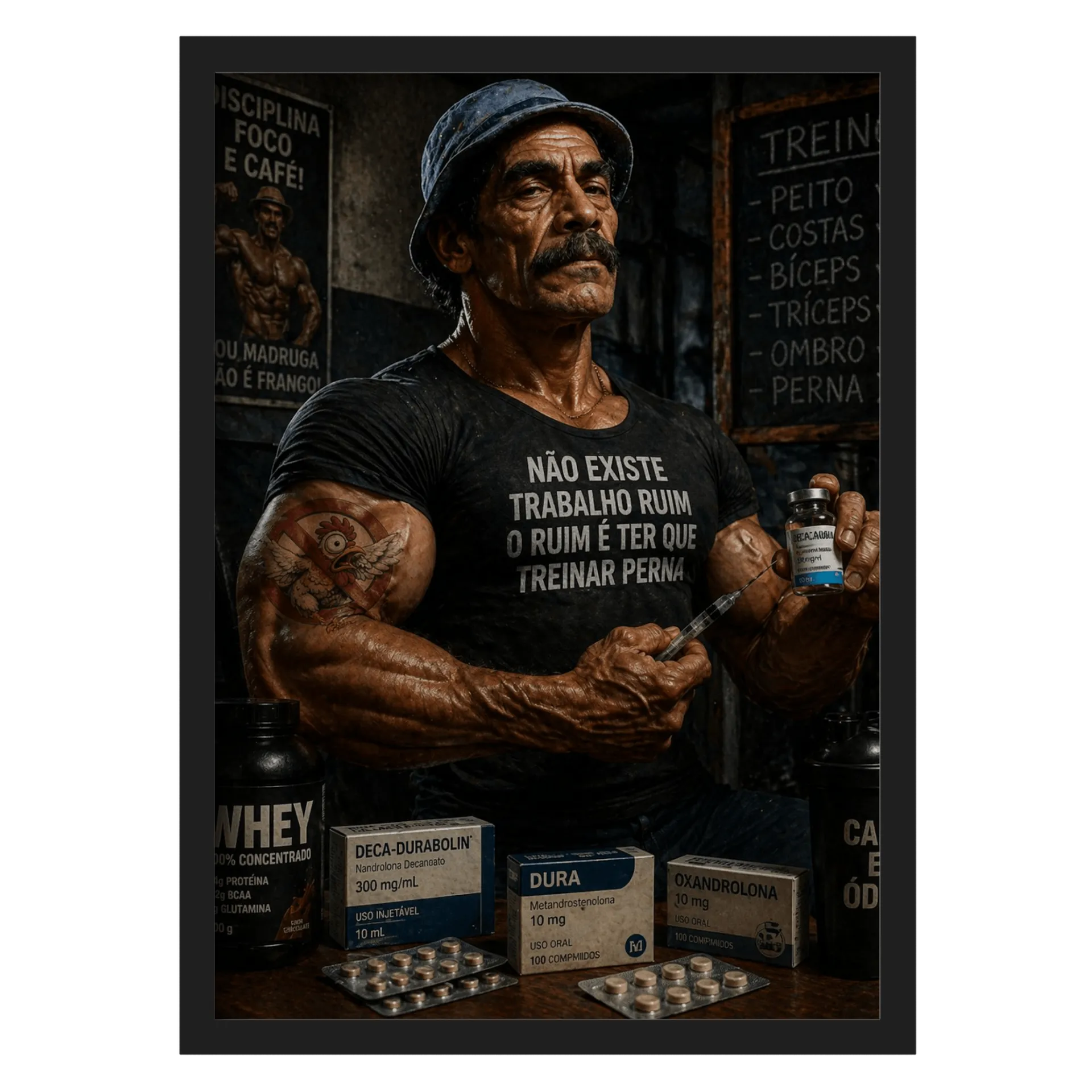 Quadro A3 personalizado de Anti Frango