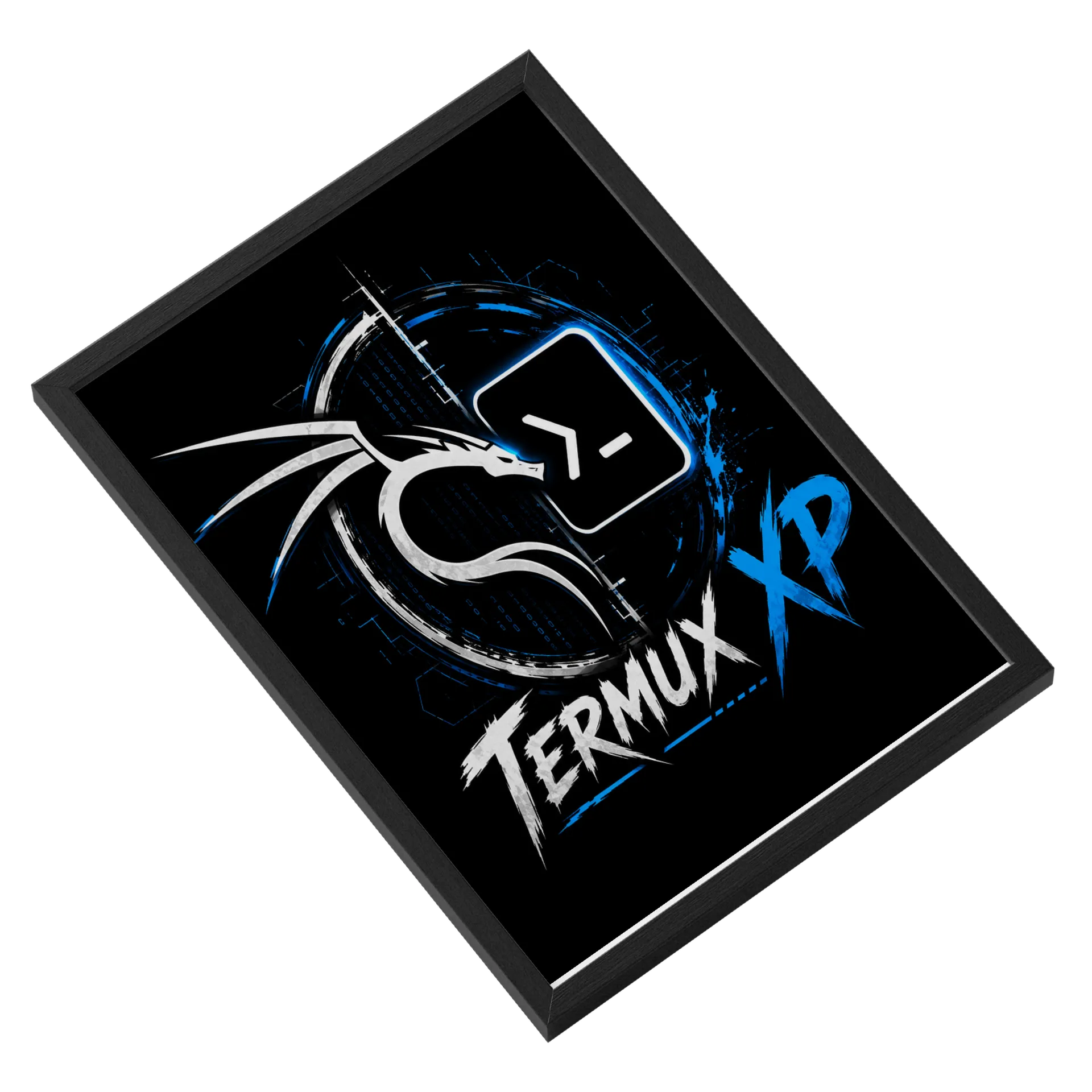Quadro Dragão Termux XP A3 MDF e Vidro de TermuxXp
