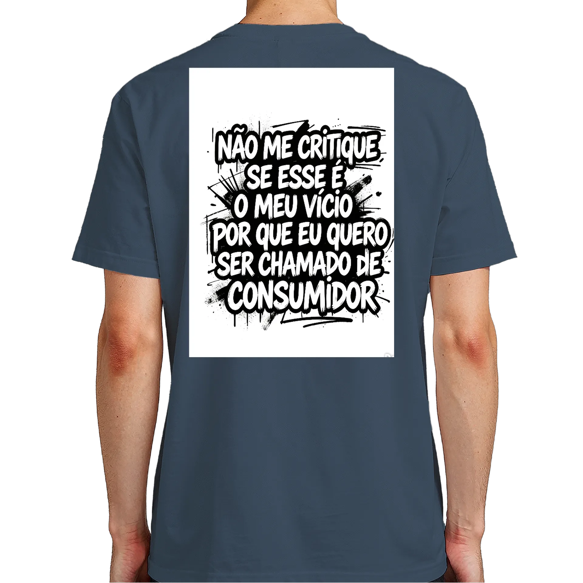 Camiseta Viciados em Games 100% Algodão Azul Marinho - Imagem 7