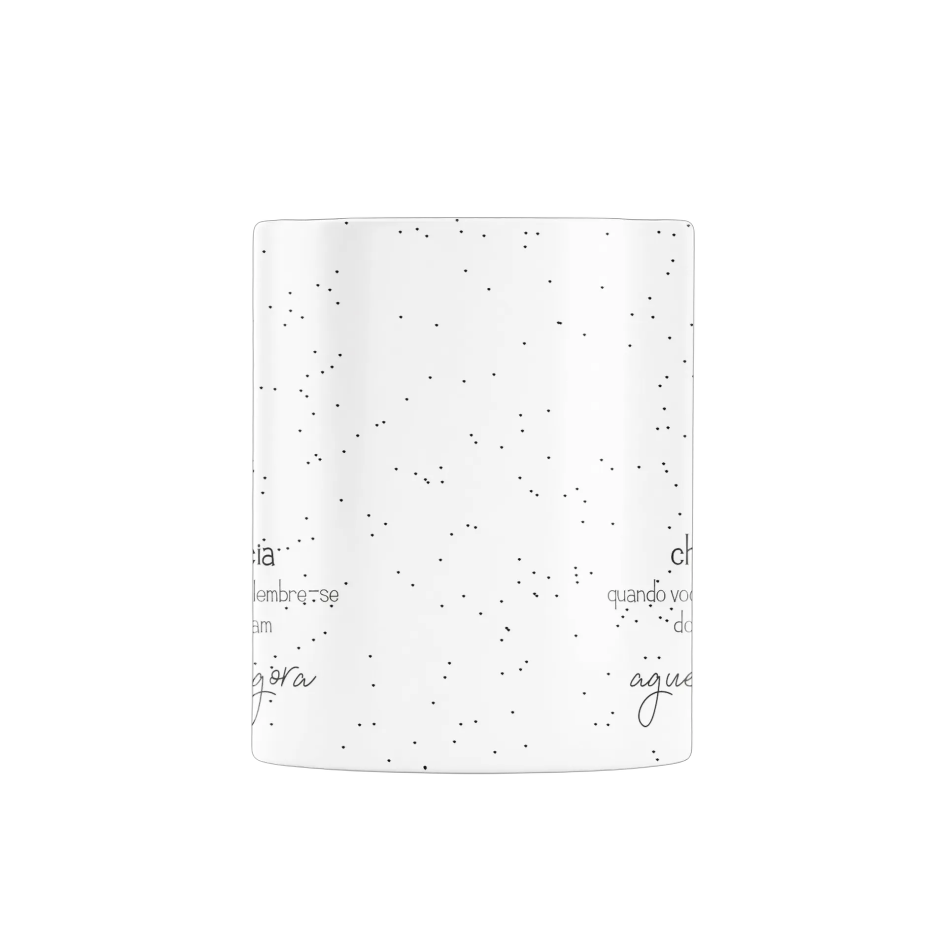 Caneca Tipográfica Chá de Persistência Preto e Branco 325ml - Imagem 2