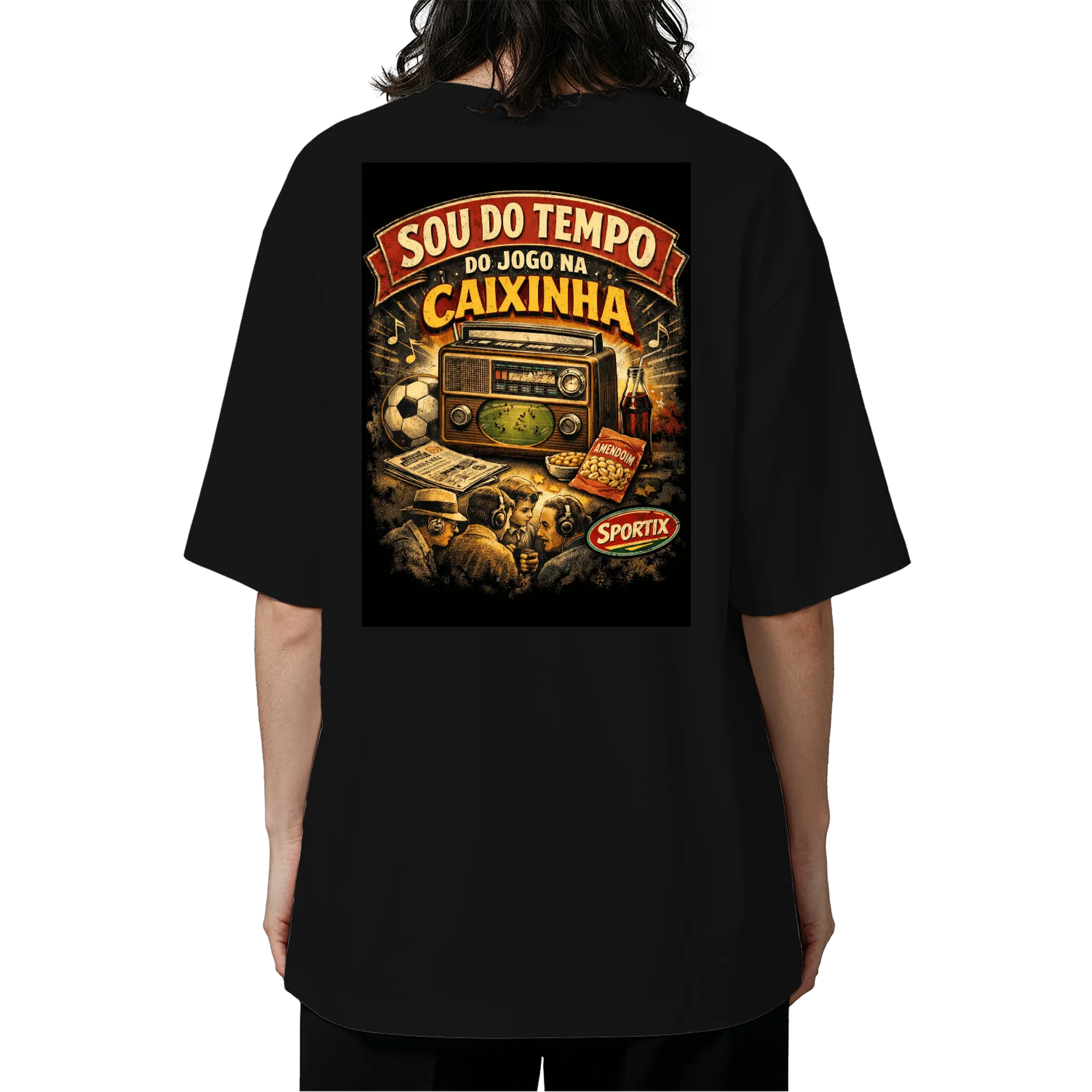 Camiseta Oversized - SOU DO TEMPO DO JOGO NA CAIXINHA - Imagem 5