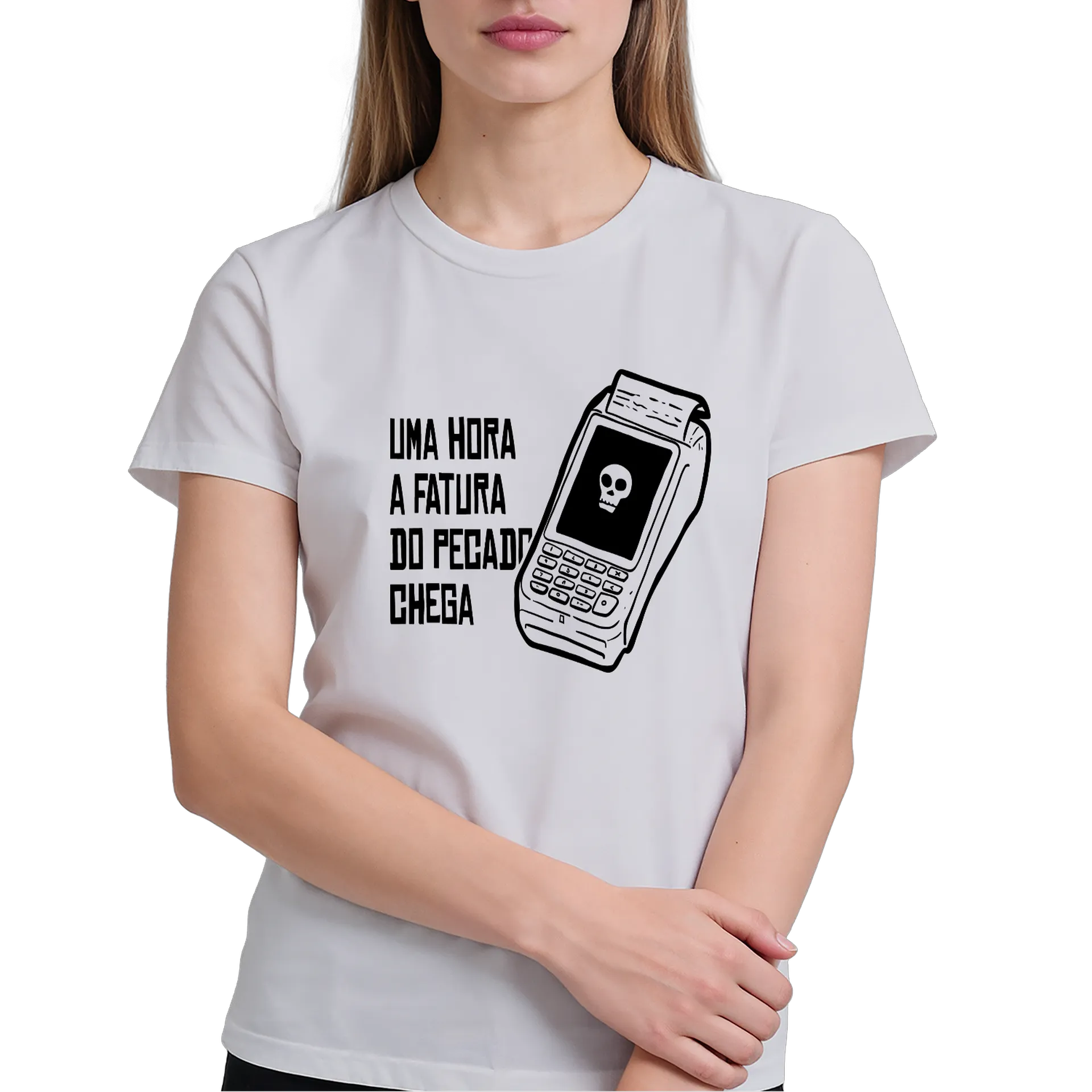 Camiseta Estampa Personalizada 100% Algodão Branco - Imagem 4