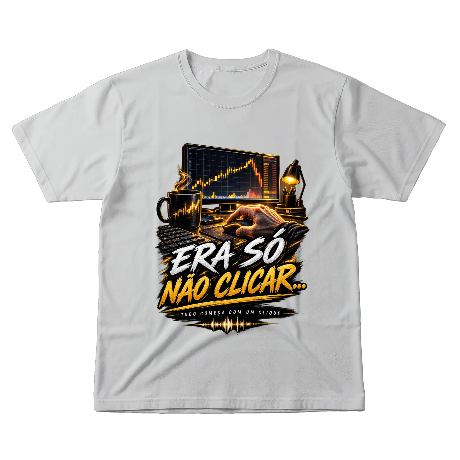 Camiseta Era Só Não Clicar 100% Algodão de UM DJ NA BOLSA — imagem 1 de 6