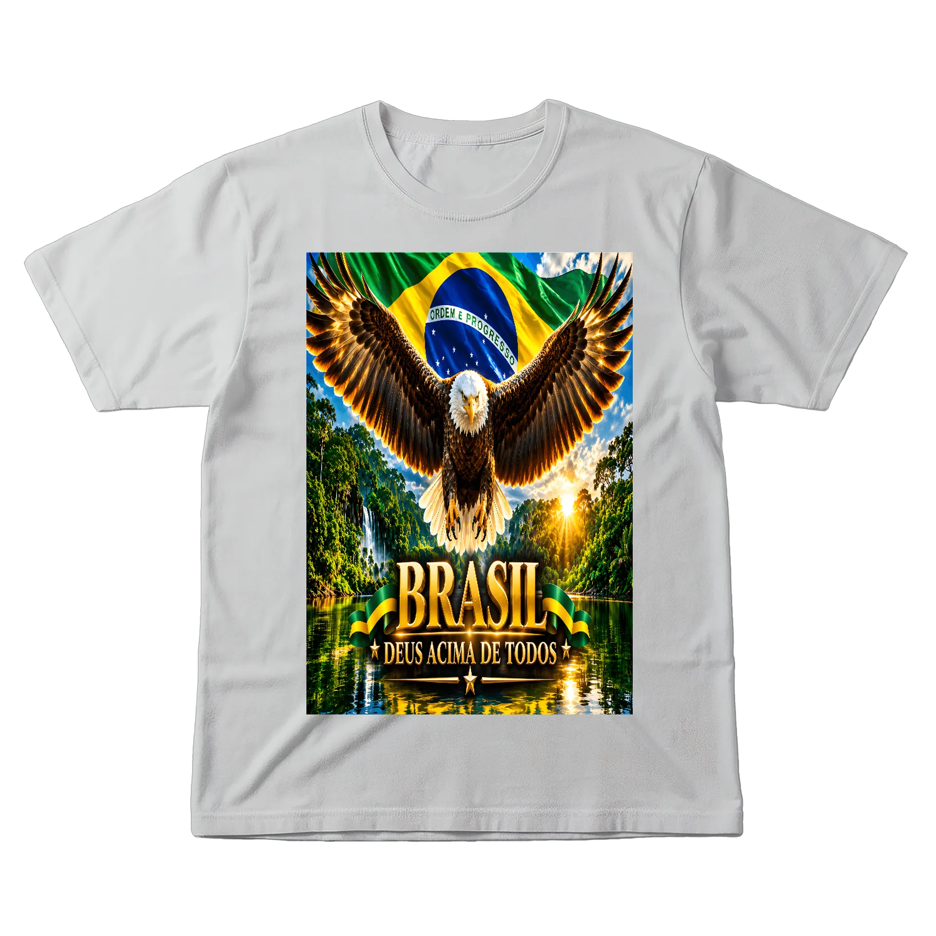 Camiseta patriota Vermelho 100% Algodão - Imagem 1