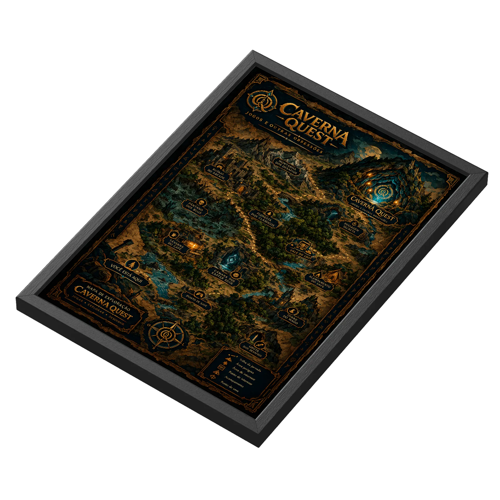 Quadro A3 Com Vidro Mapa da Caverna - Imagem 3