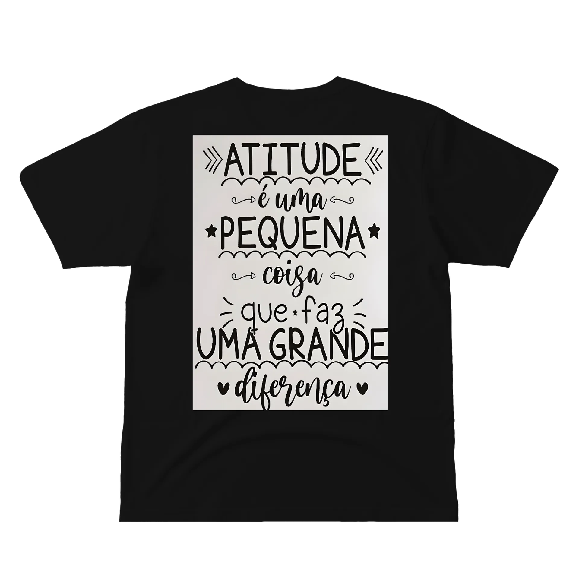 Camiseta Estampa Tipográfica Atitude é uma Pequena Coisa - Imagem 3