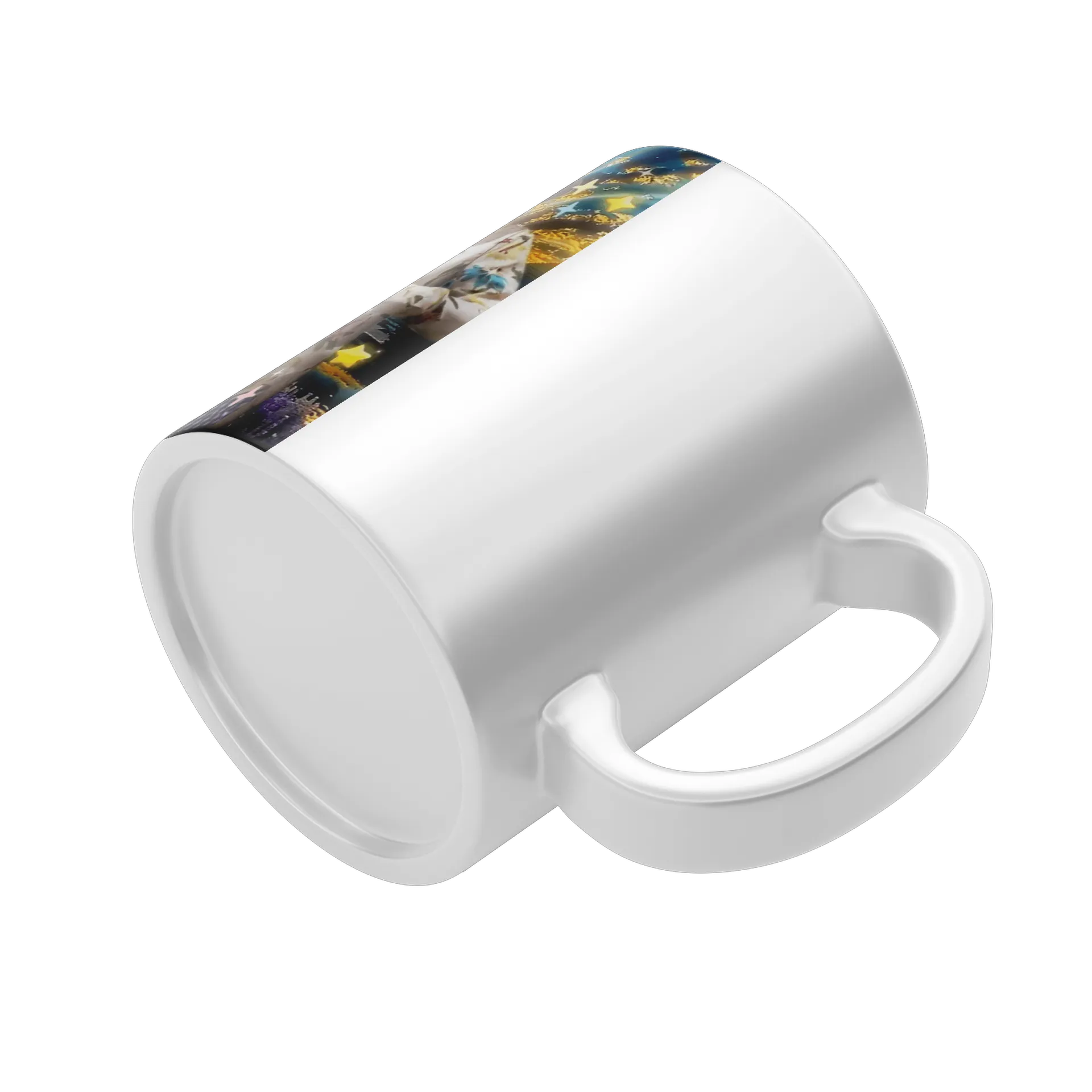 Caneca Porcelana Estampa Colorida 325ml - Imagem 4