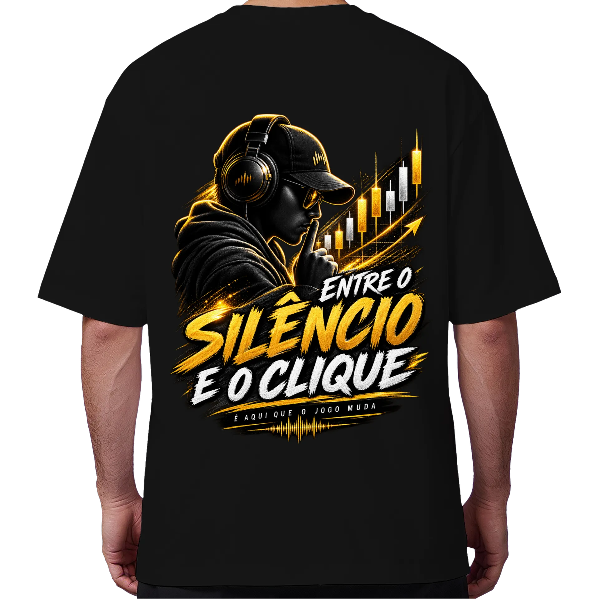 Camiseta Oversized Entre o Silêncio e o Clique 100% - Imagem 6