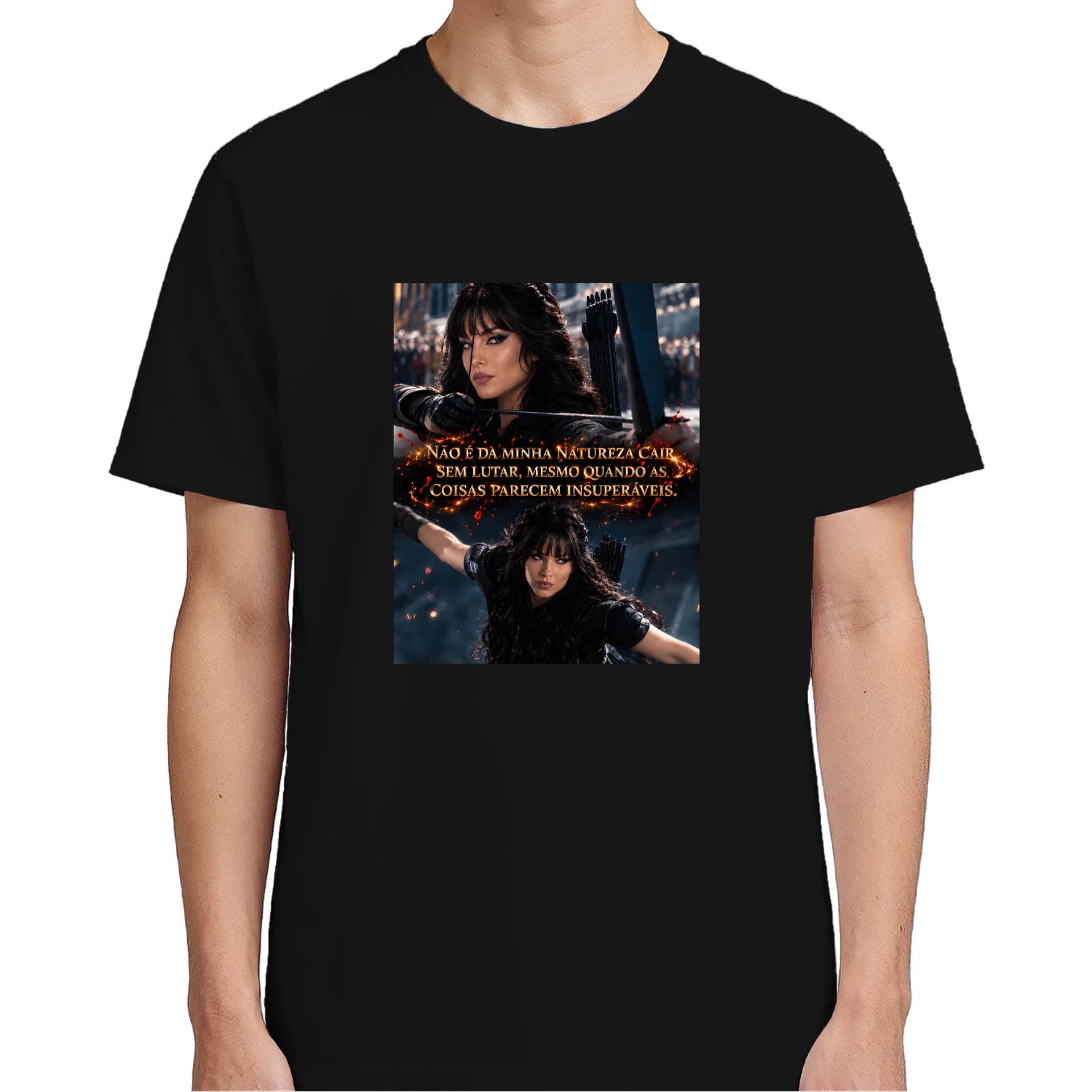 Camiseta Arqueira com Frase Motivacional 100% Algodão - Imagem 4