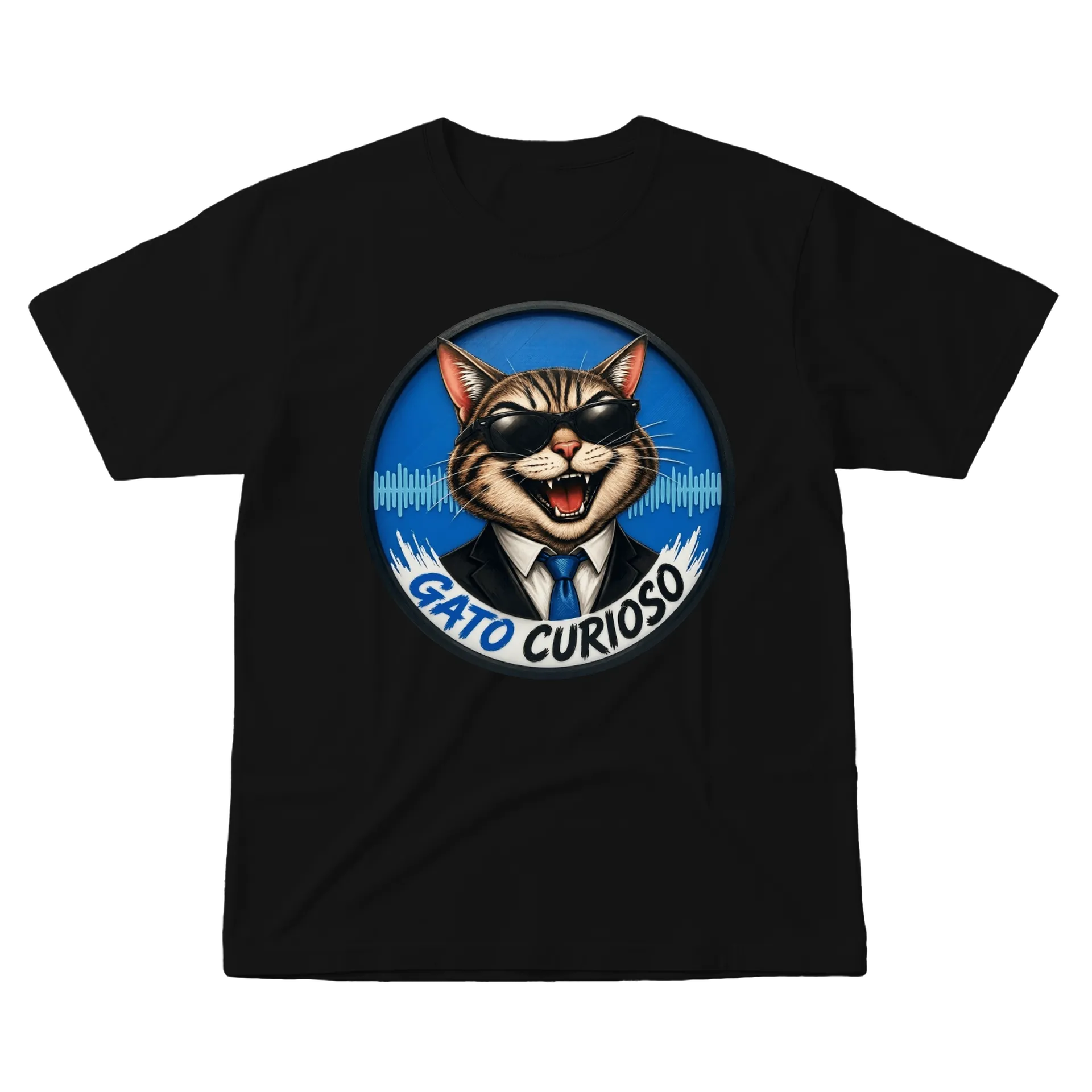 Camiseta personalizada de Gato Curioso  — imagem 1 de 6