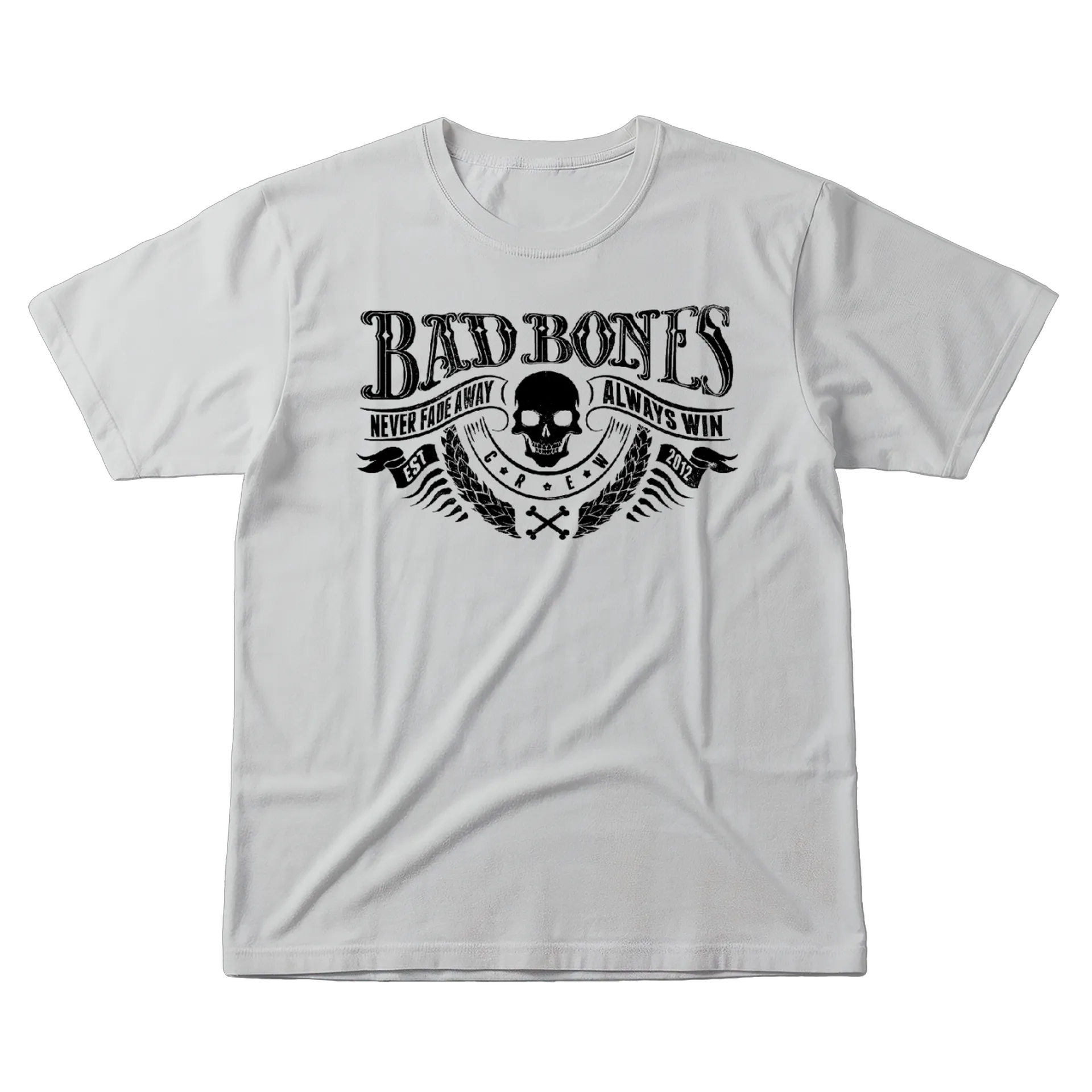 Camiseta Estampa Caveira Bad Bones 100% Algodão - Imagem 1