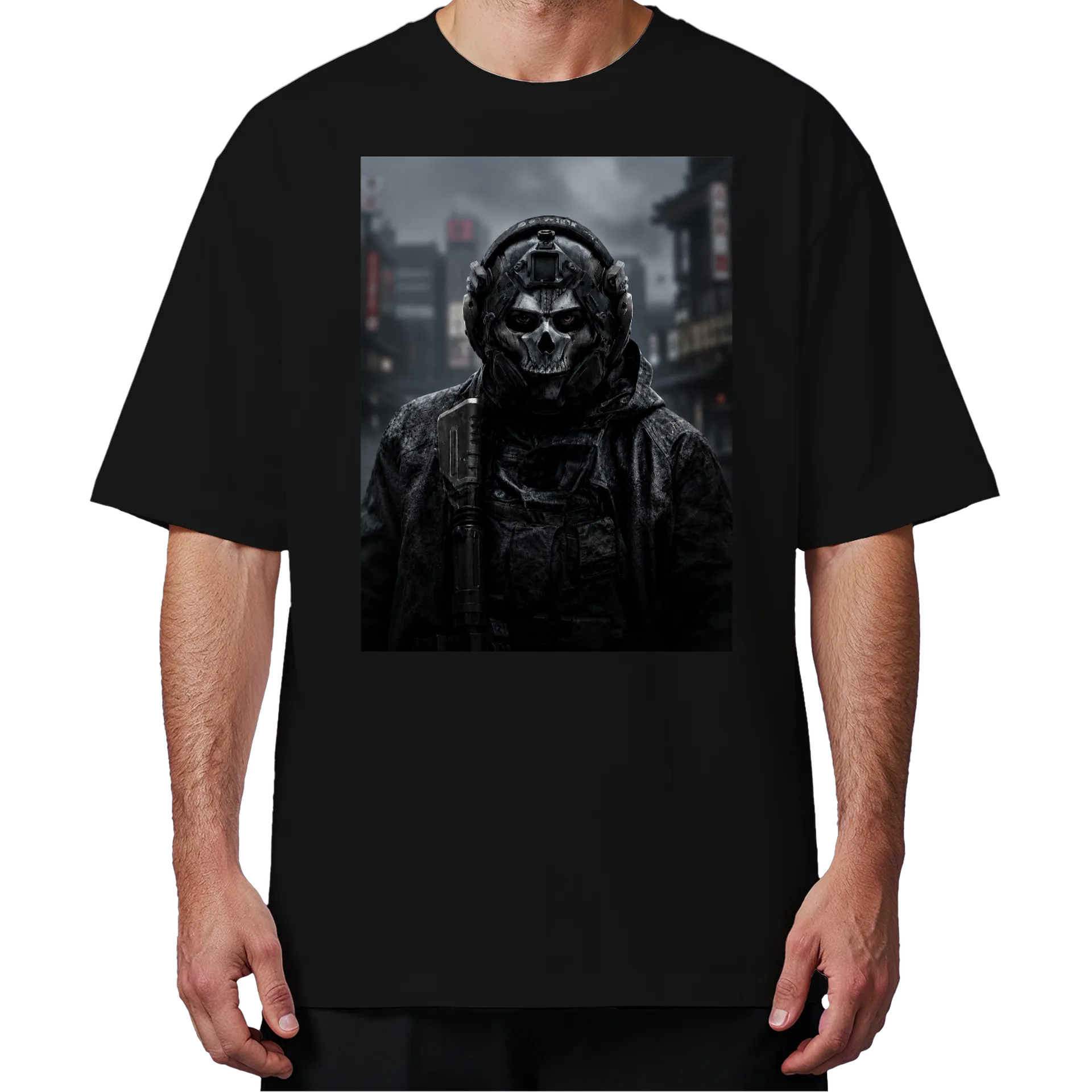 Camisa Oversized unisex MW4 GHOST – of dexsaddat de DexSaddat — imagem 4 de 6