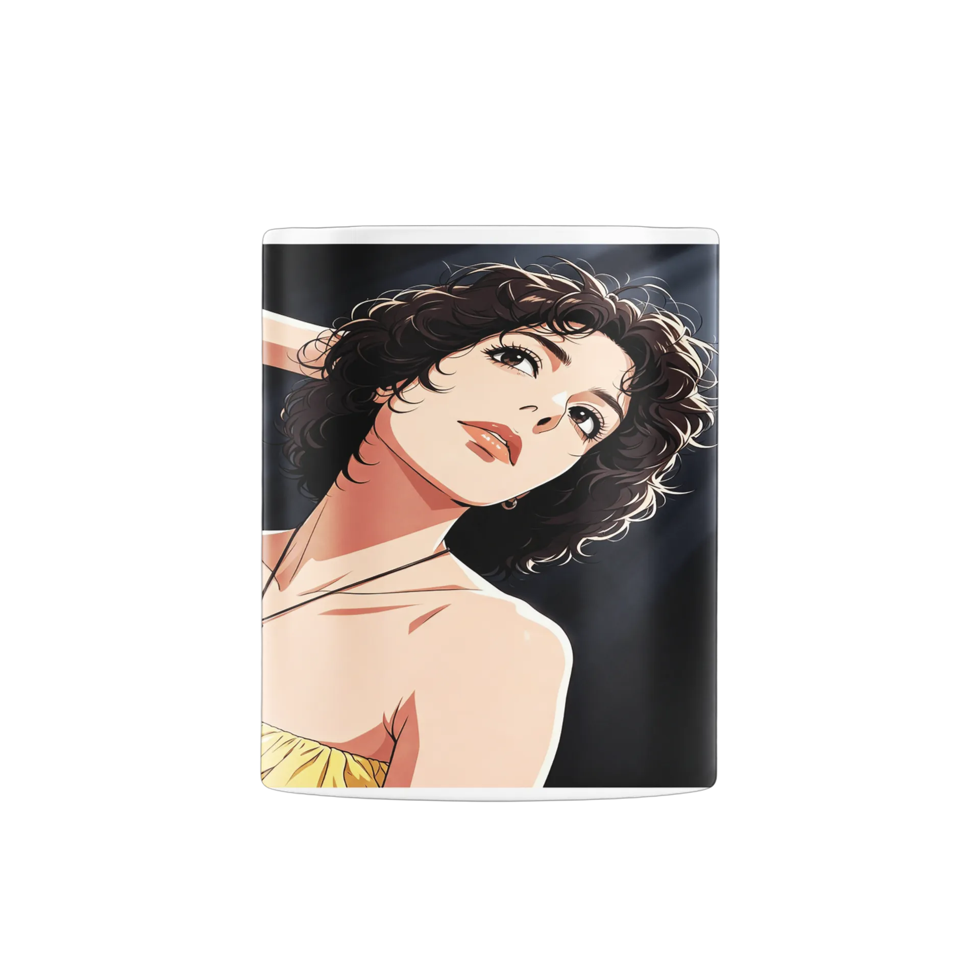 Caneca Porcelana Mulher Ilustrada 325ml - Imagem 3