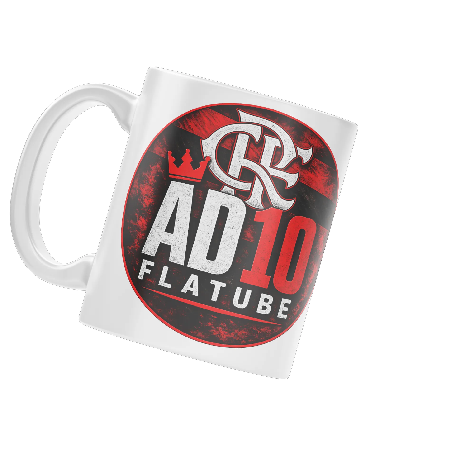 Caneca Retrato Realista com Logo em Chamas 325ml de AD10 FLATUBE  — imagem 3 de 4