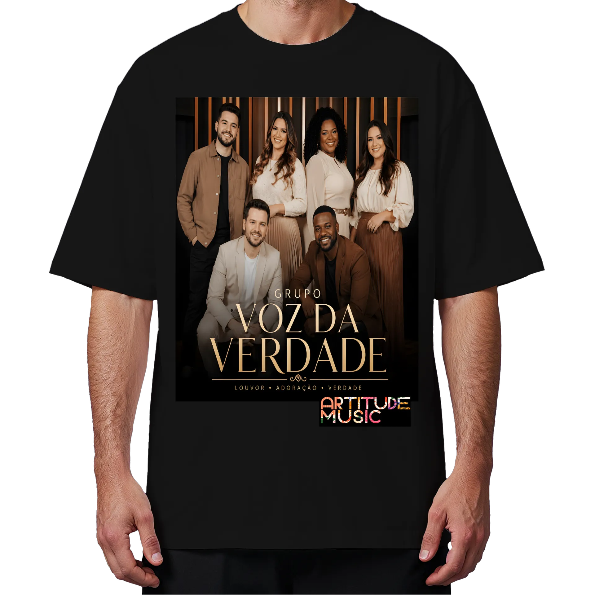 Camiseta Oversized Grupo Voz da Verdade Tipográfica Art - Imagem 4