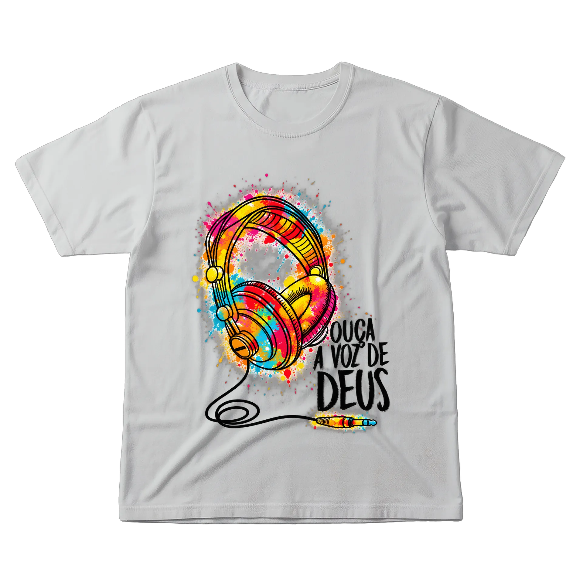 Camiseta Ouça A Voz De Deus 100% Algodão - Imagem 1