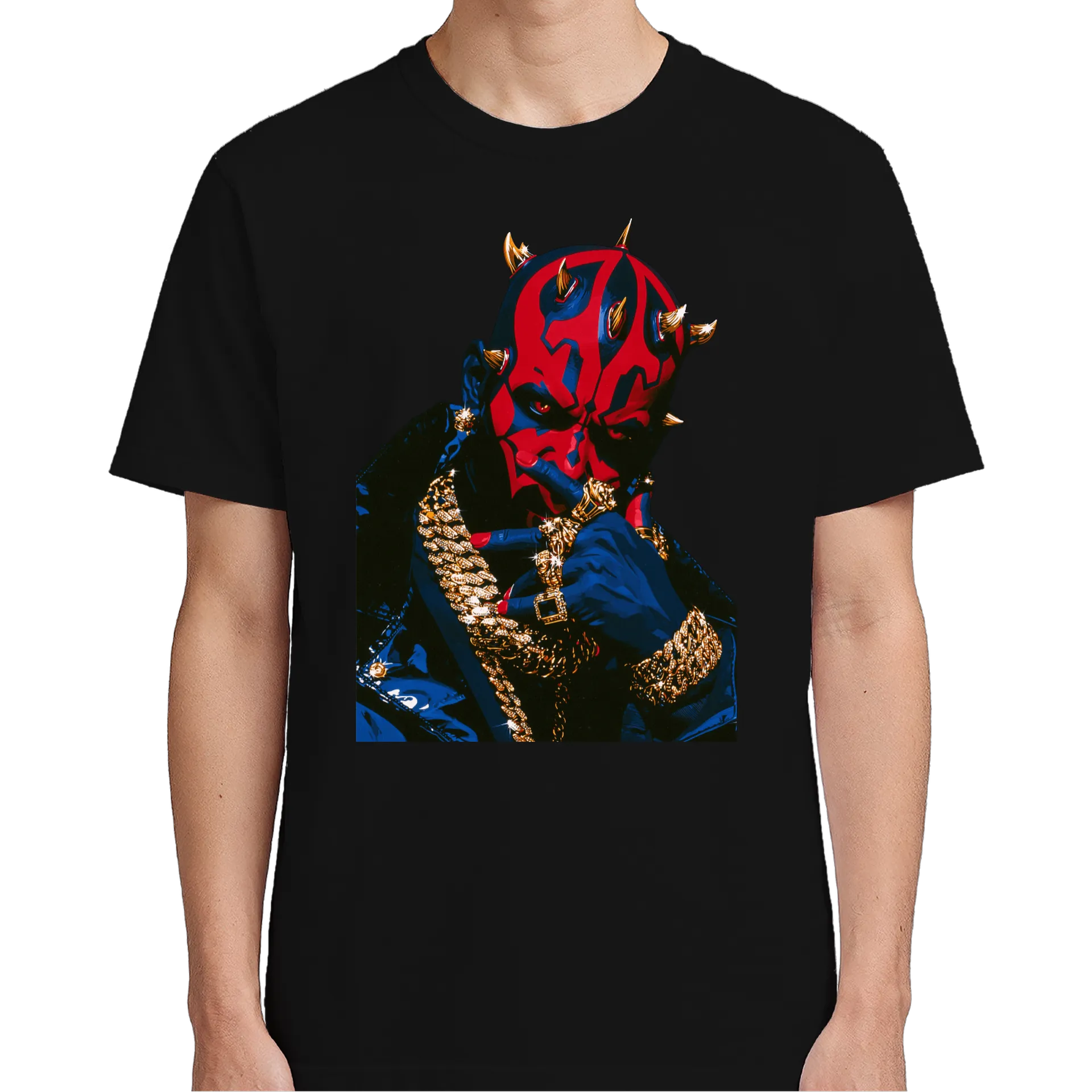 Camiseta Darth Maul Gold Chain – O Lado Sombrio - Imagem 4