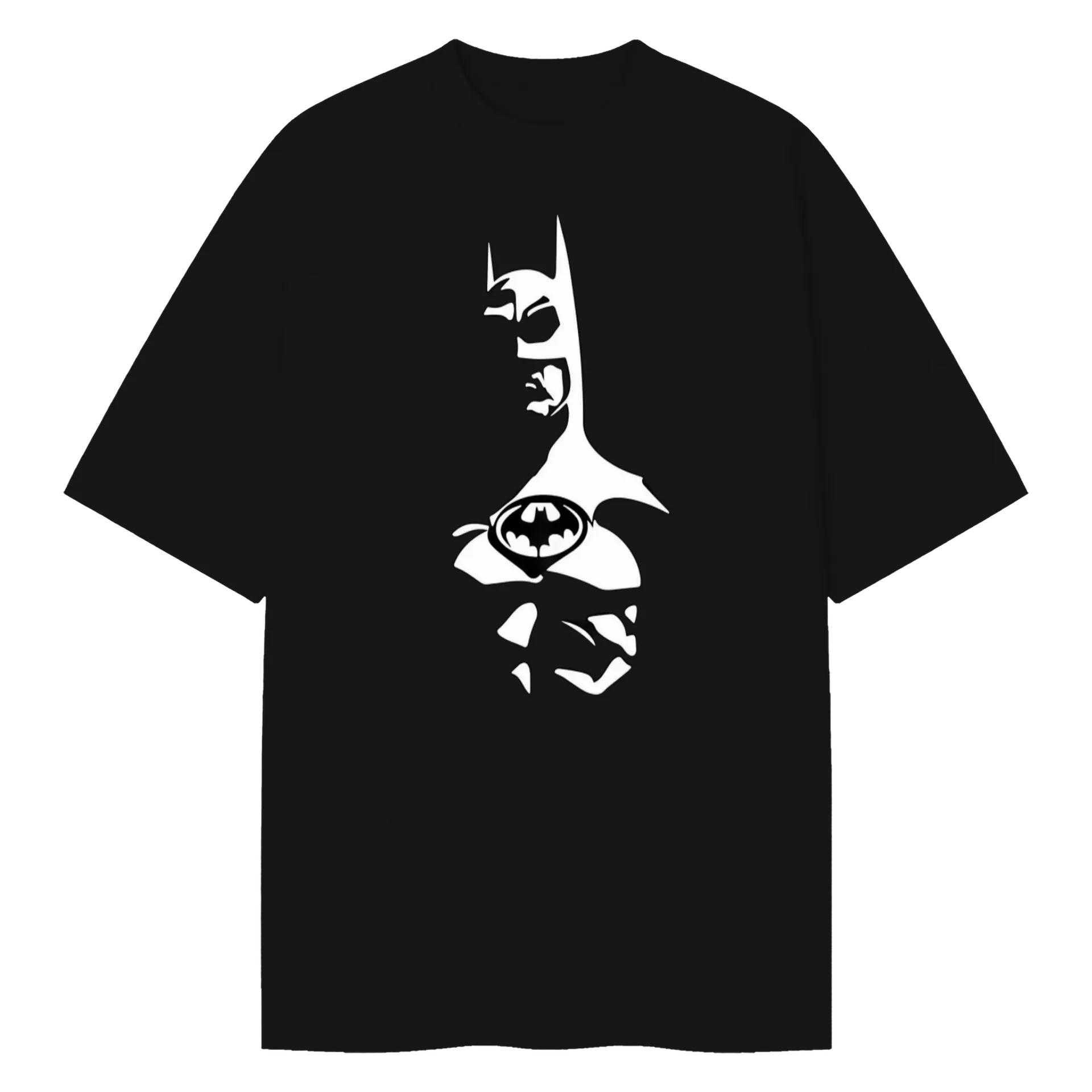 Camiseta Oversized Batman Preto e Branco 100% Algodão - Imagem 1