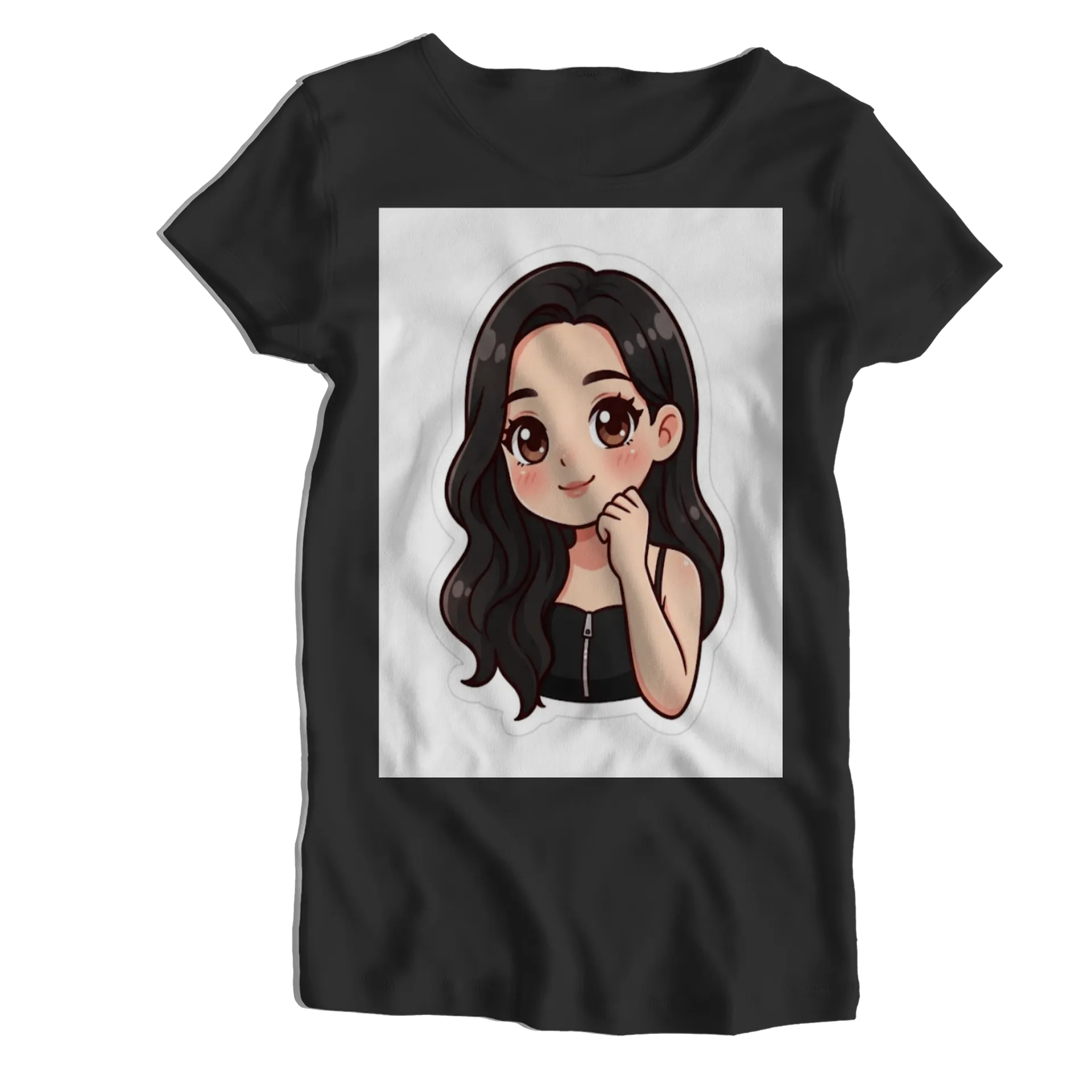 Camiseta Babylook Menina Ilustração Cartoon 100% Algodão - Imagem 1