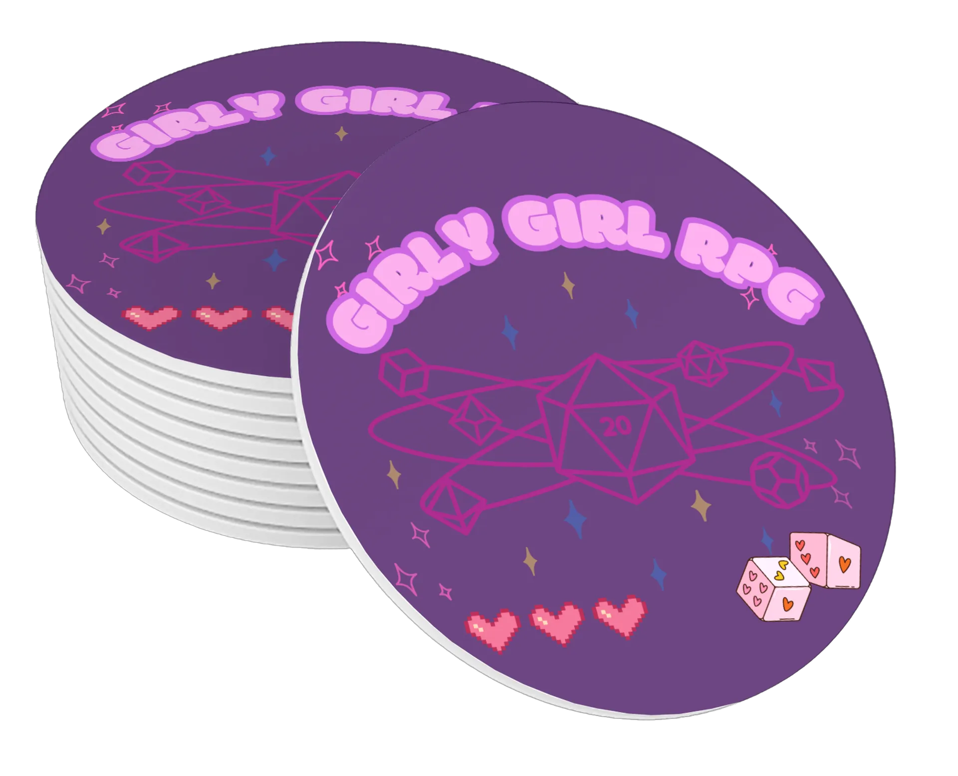 Porta-copos GIRLY GIRL RPG - Imagem 1