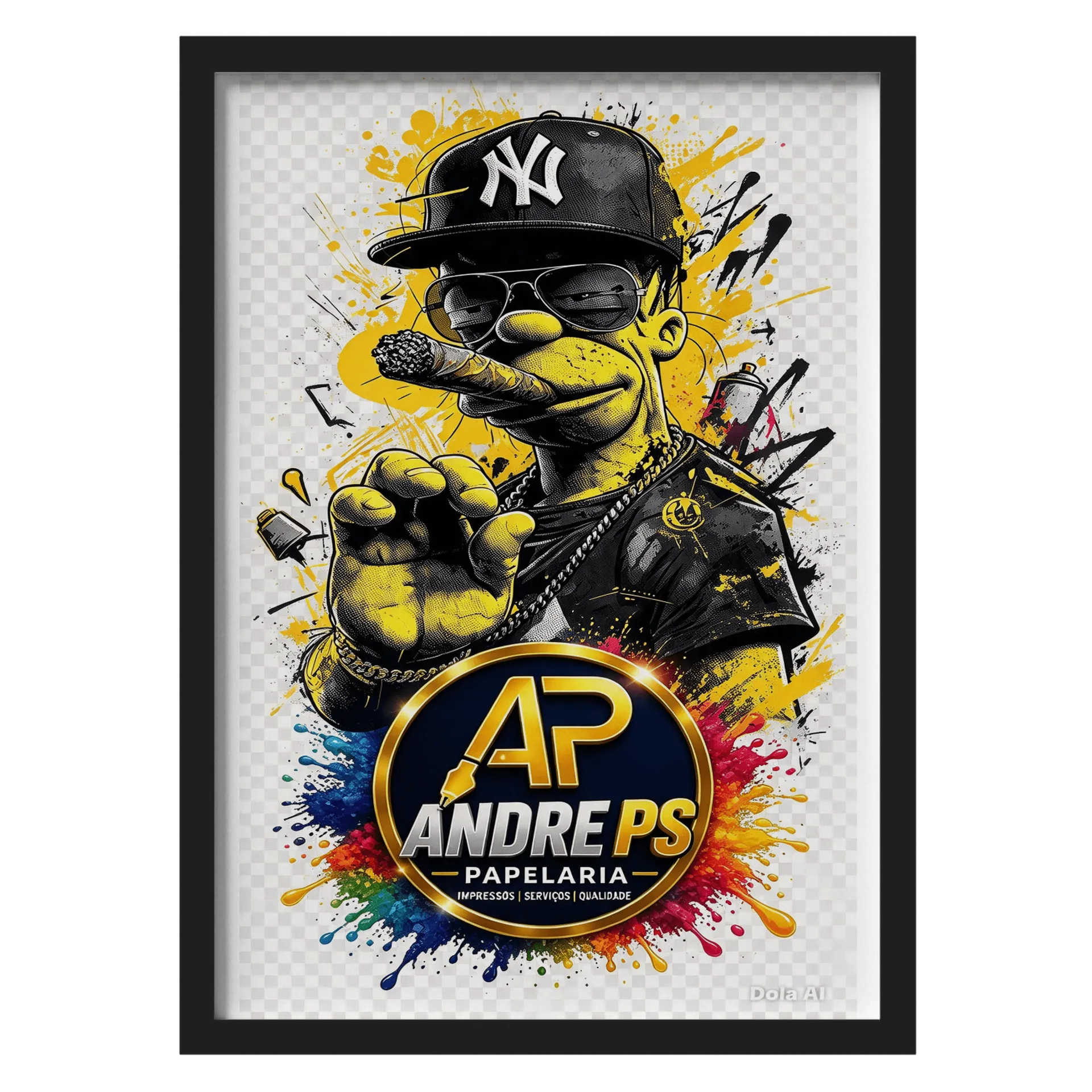 Quadro A3 personalizado Com Vidro de Andre ps — imagem 1 de 3