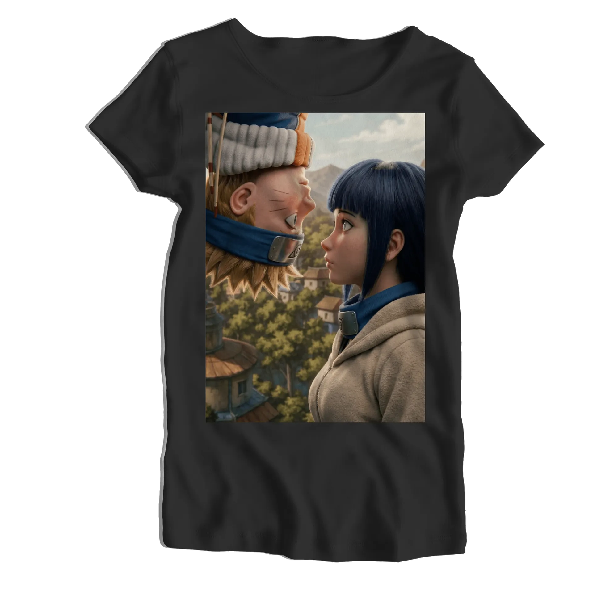 Camiseta Babylook Naruto e Hinata Anime 100% Algodão - Imagem 1