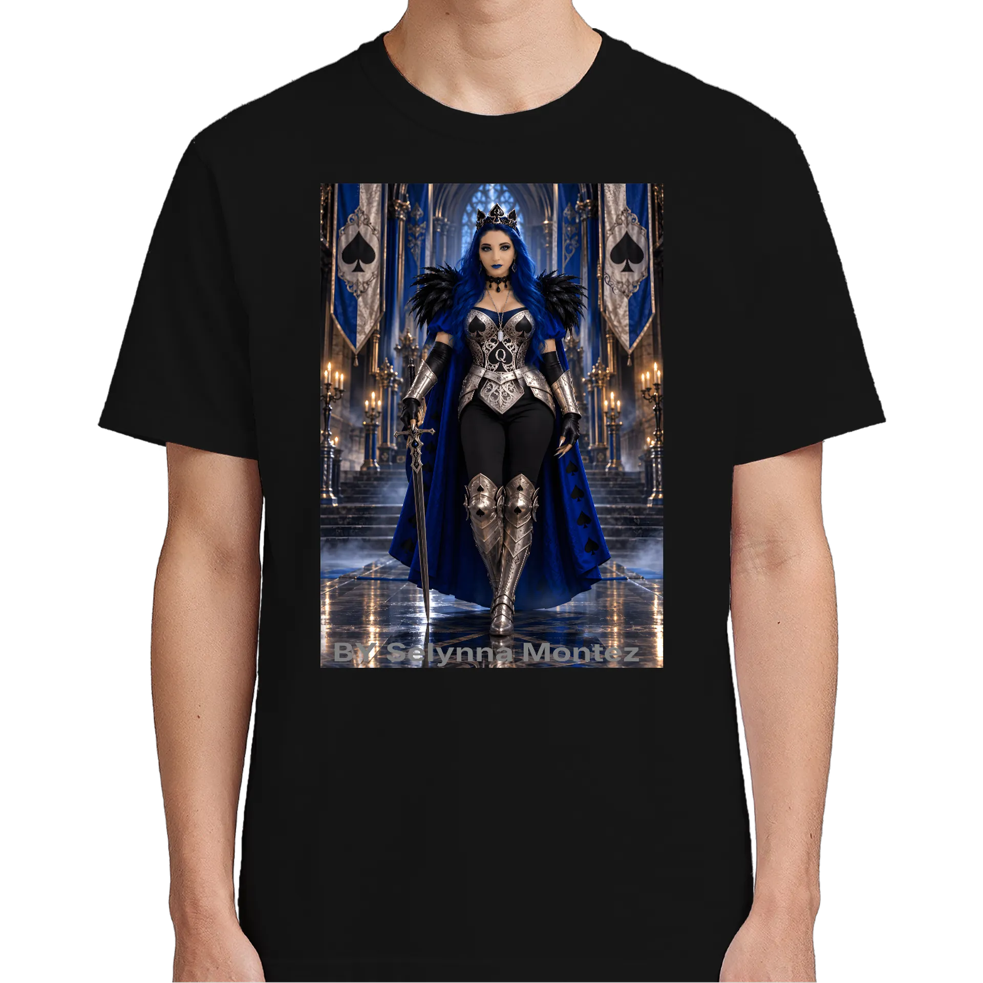 Camiseta rainha de Espadas by selynna montez - Imagem 4