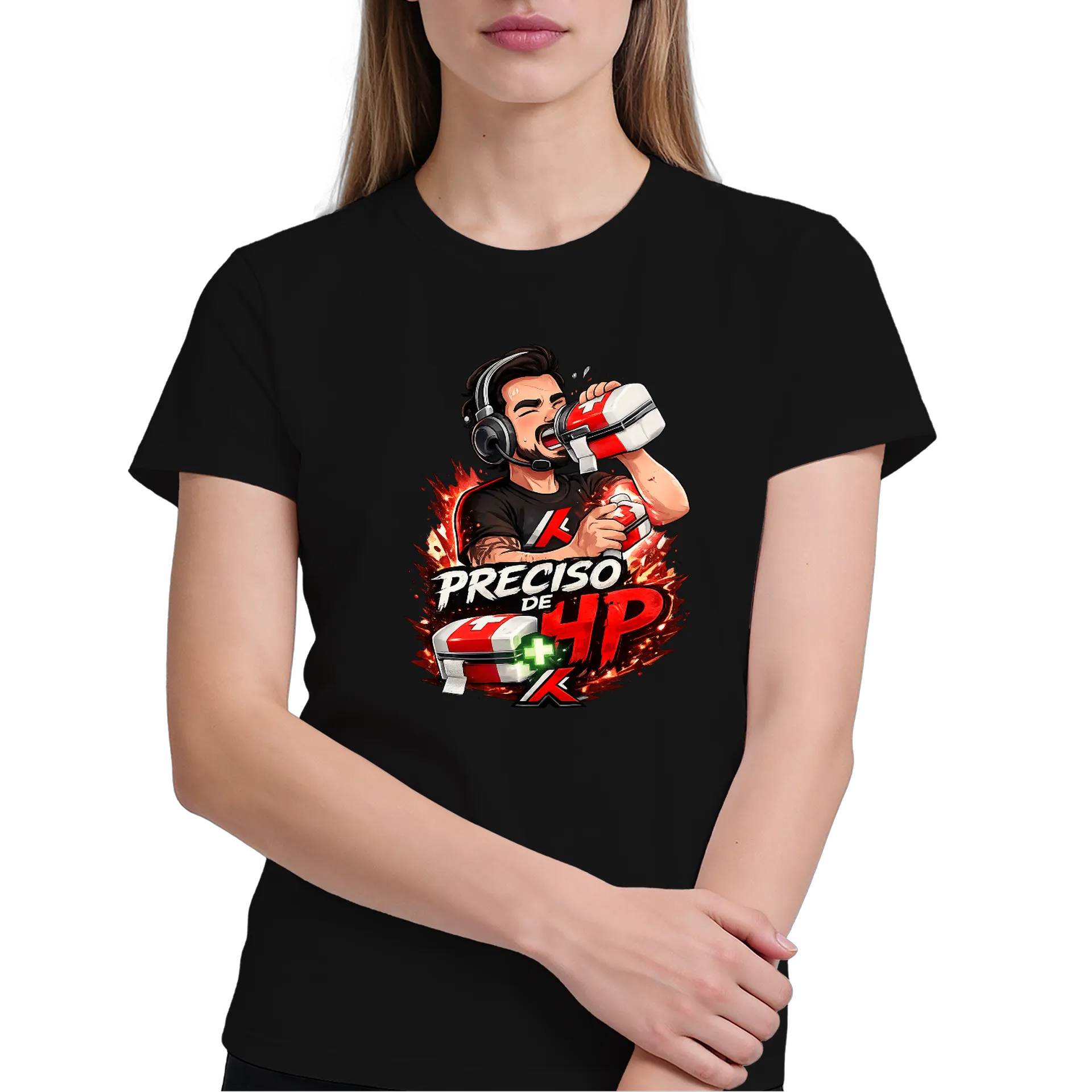Camiseta Preciso de HP Estampa Gamer 100% Algodão - Imagem 4
