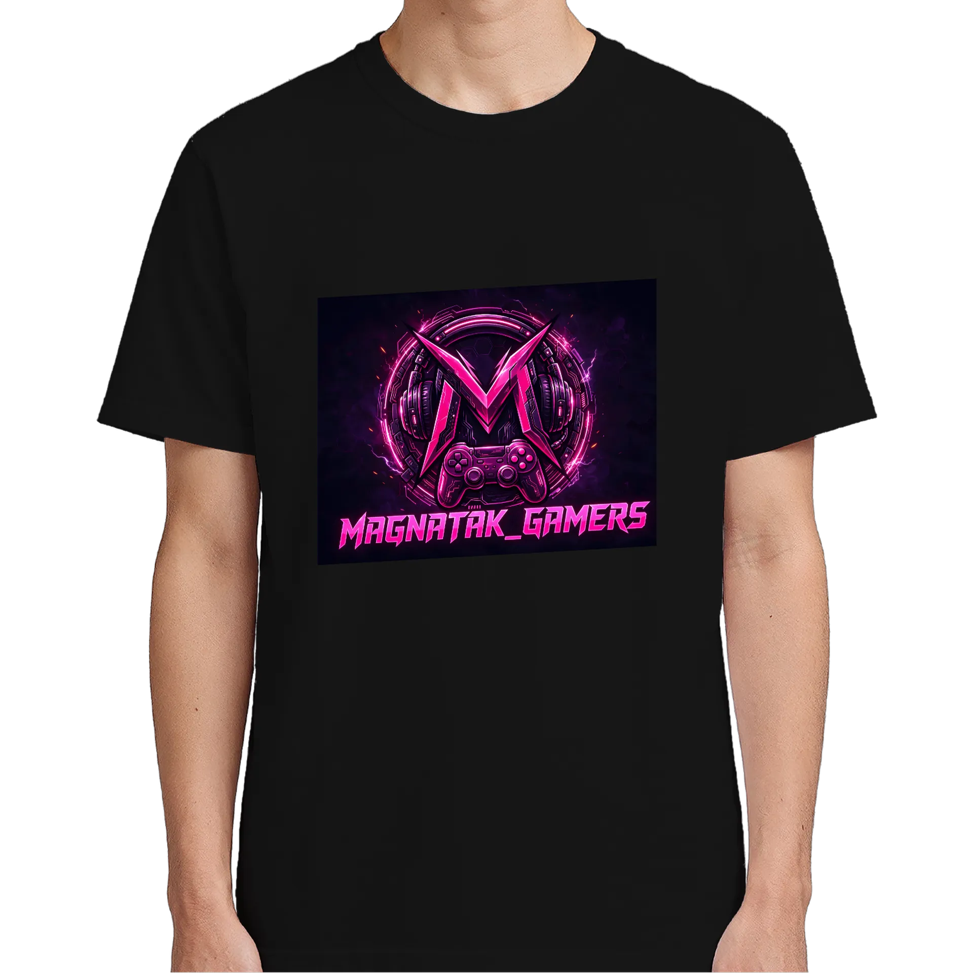 Camiseta Logo MAGNATAK_GAMERS Headset Controle 100% Algodão de @Magnatak_Gamers — imagem 4 de 6