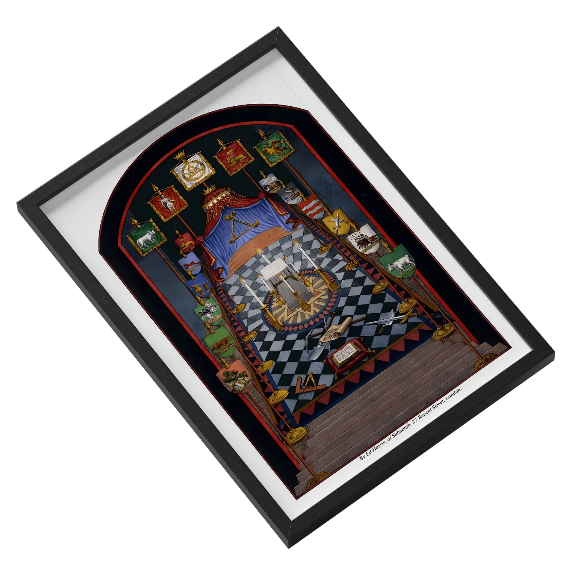 Quadro Painel Arco Harrys 2 - A3 Com Vidro de Cultura Maçônica — imagem 2 de 3