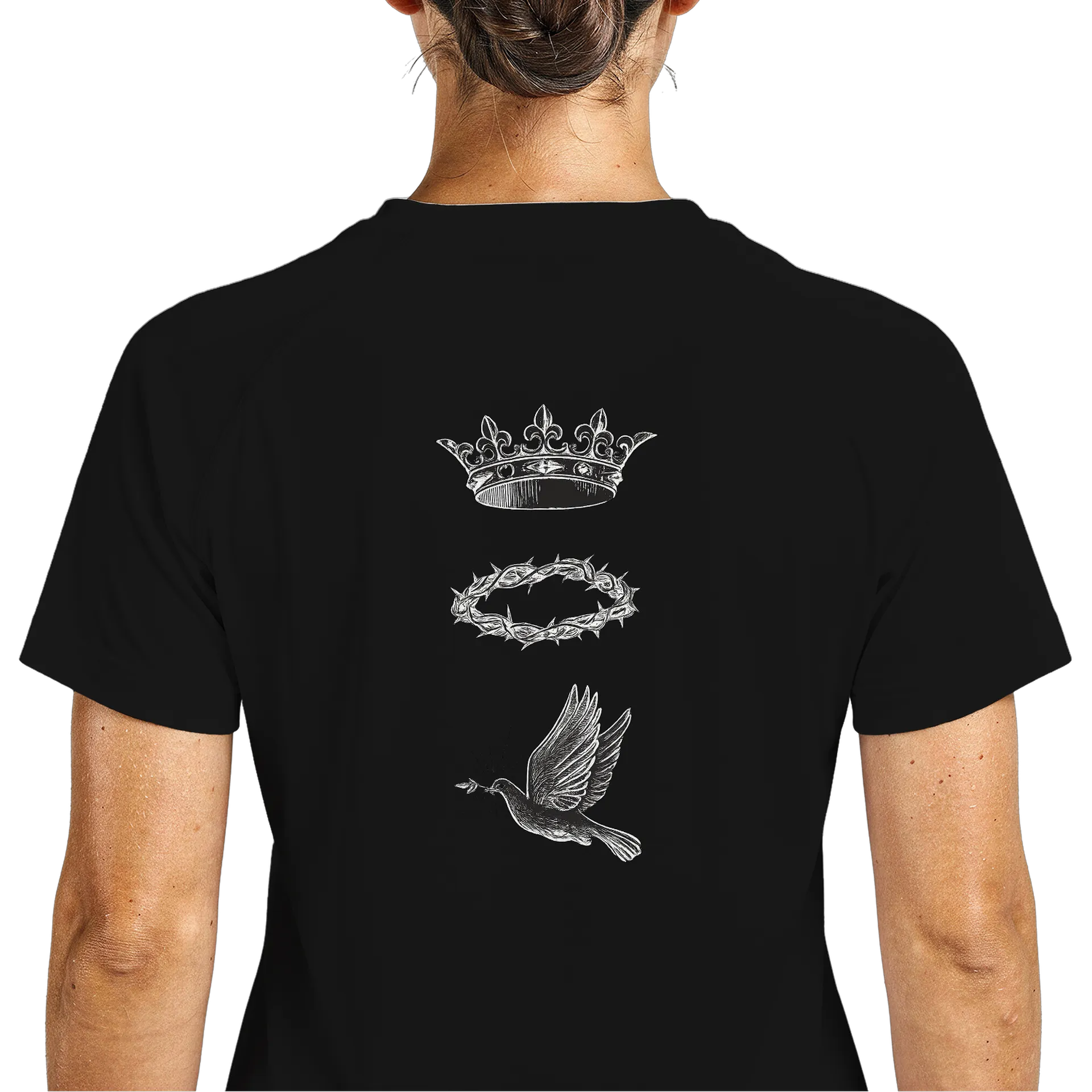Camiseta Dry Fit Coroa Pássaro Estampa Vintage 100% - Imagem 5