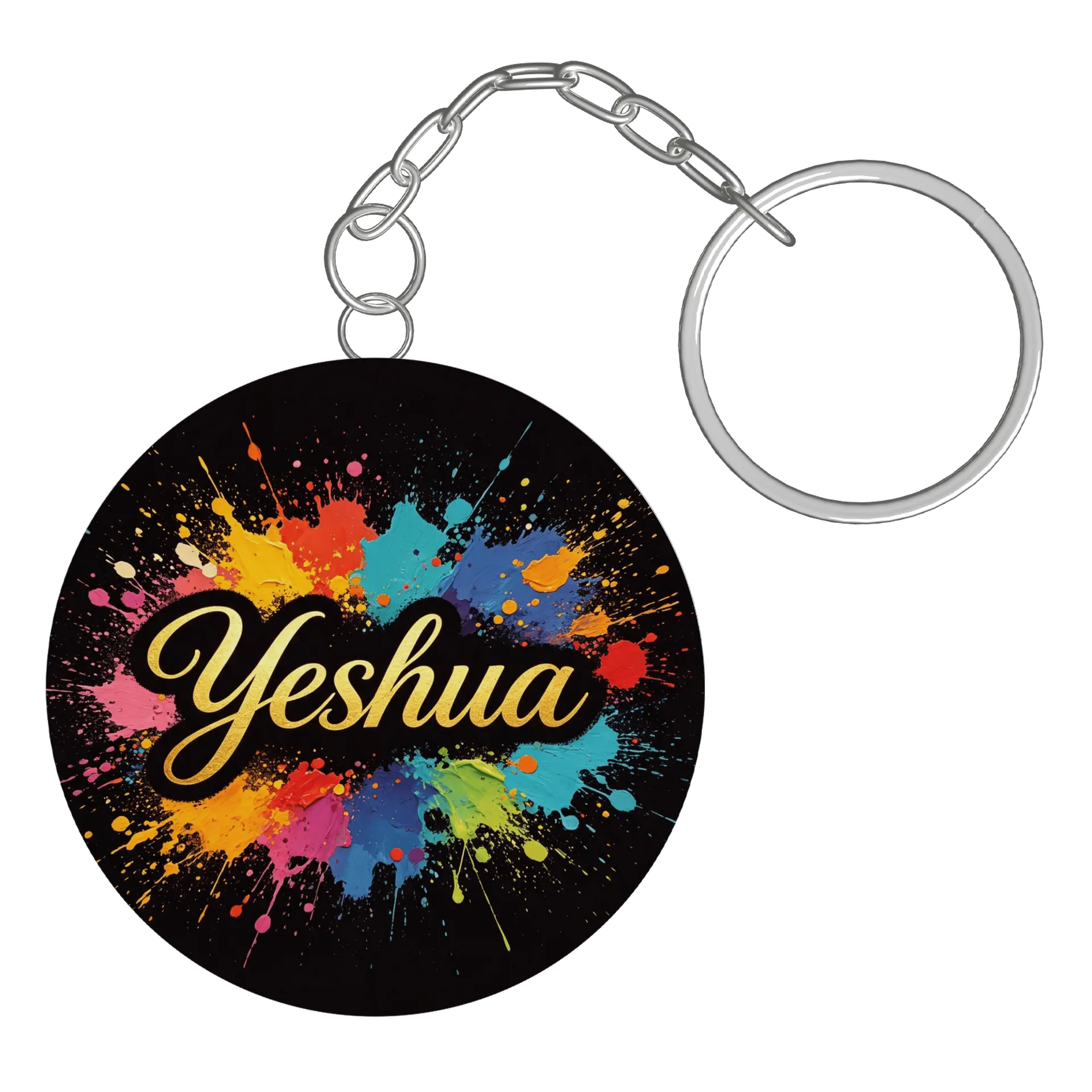 Chaveiro MDF Estampa Yeshua Colorida - Imagem 3