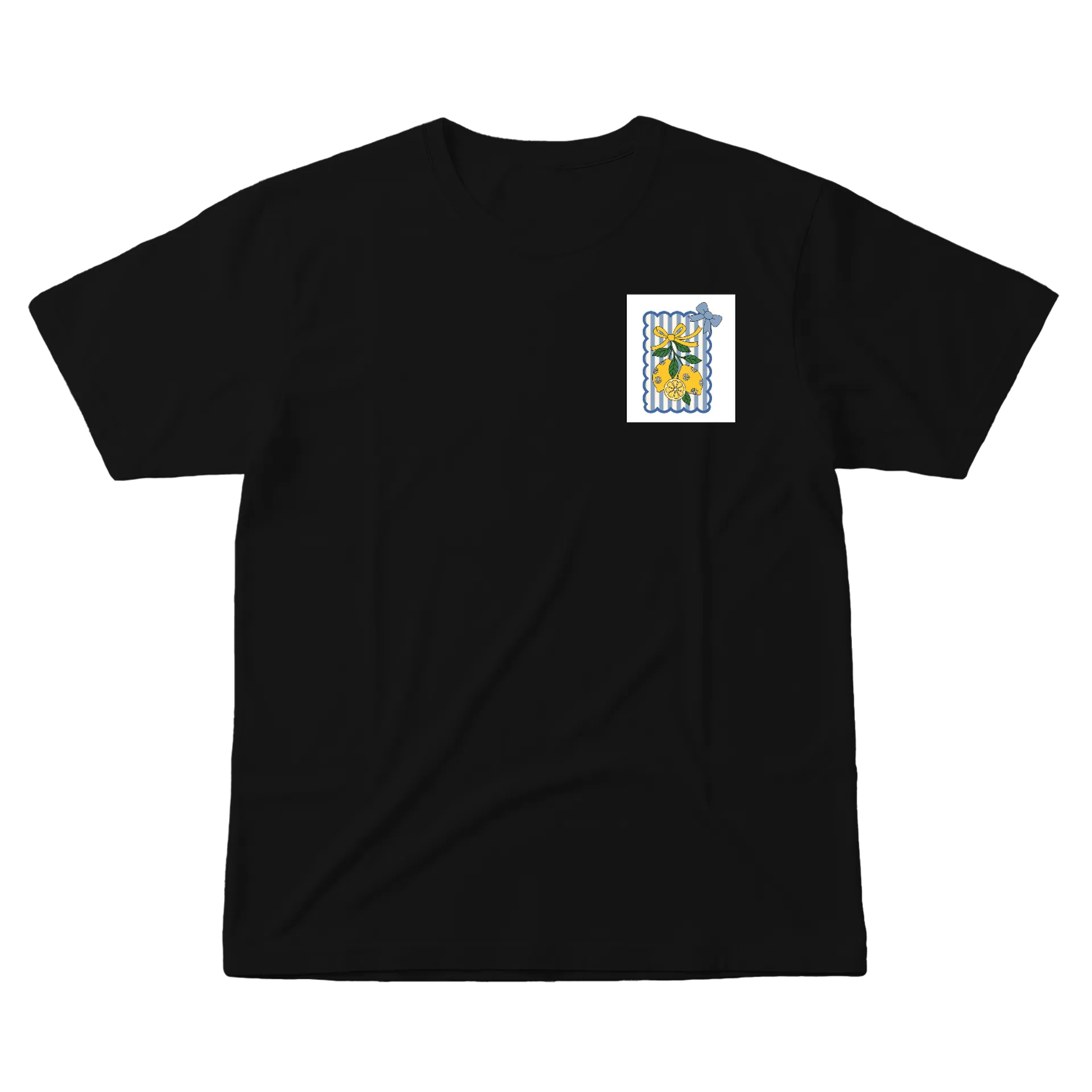 Camiseta Colagem de Limões e Flores 100% Algodão - Imagem 1