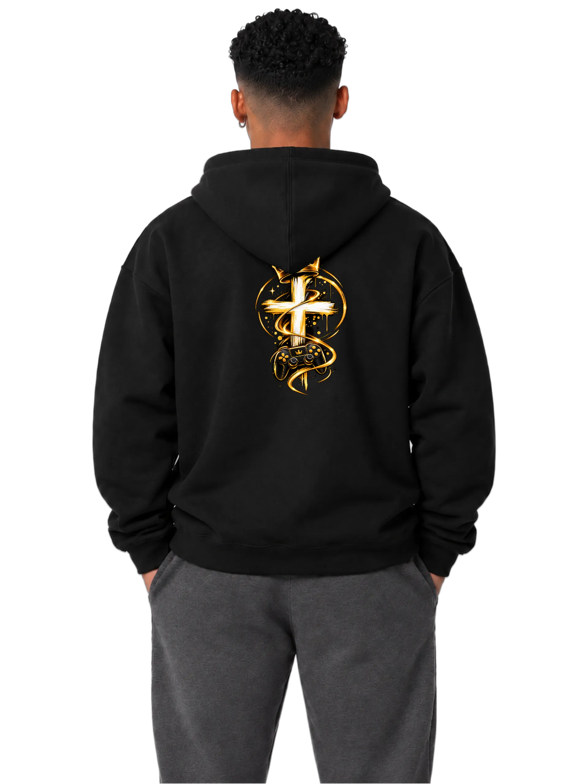 Blusa Moletom Canguru Estampa Deus é a Minha Gameplay - Imagem 4