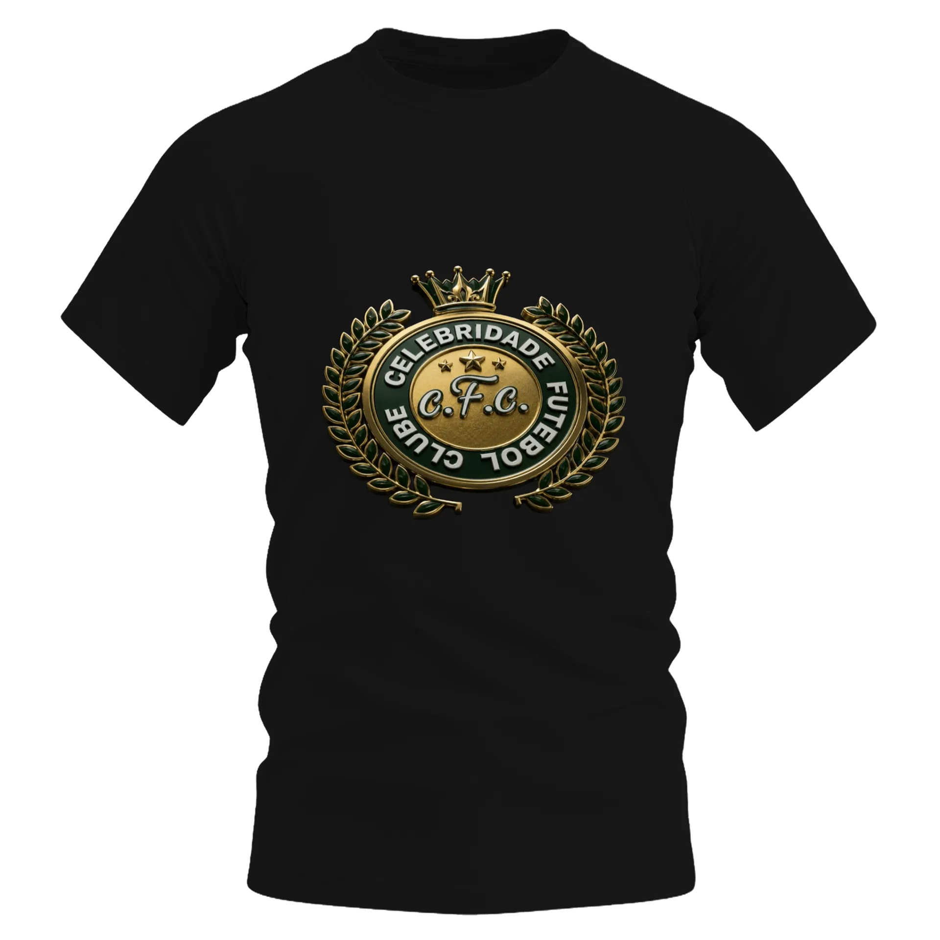 Camiseta DryFit preta com escudo do celebridade de celebridade.f.c_ — imagem 1 de 6