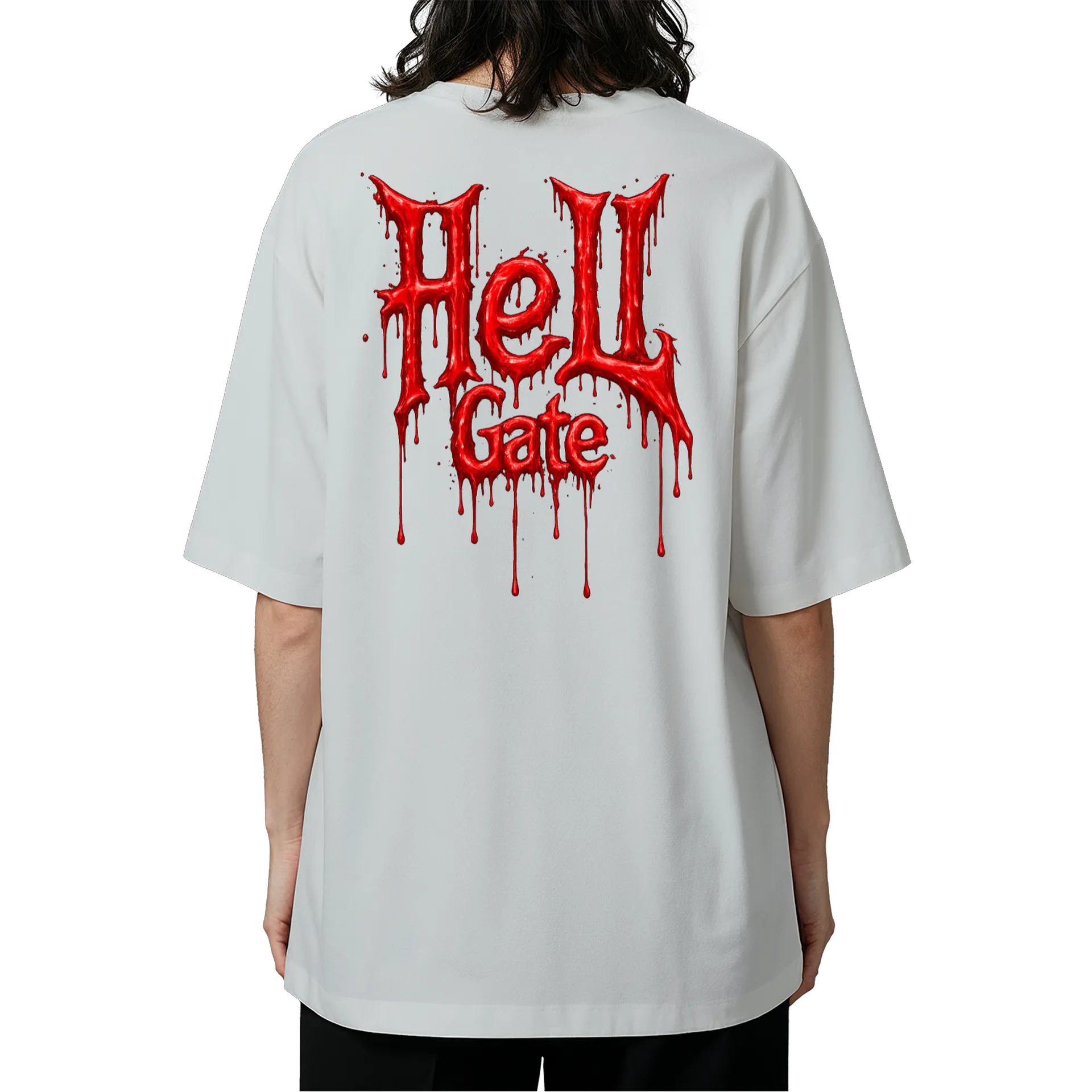 Camiseta Hell Blood Hand Oversized - Imagem 5